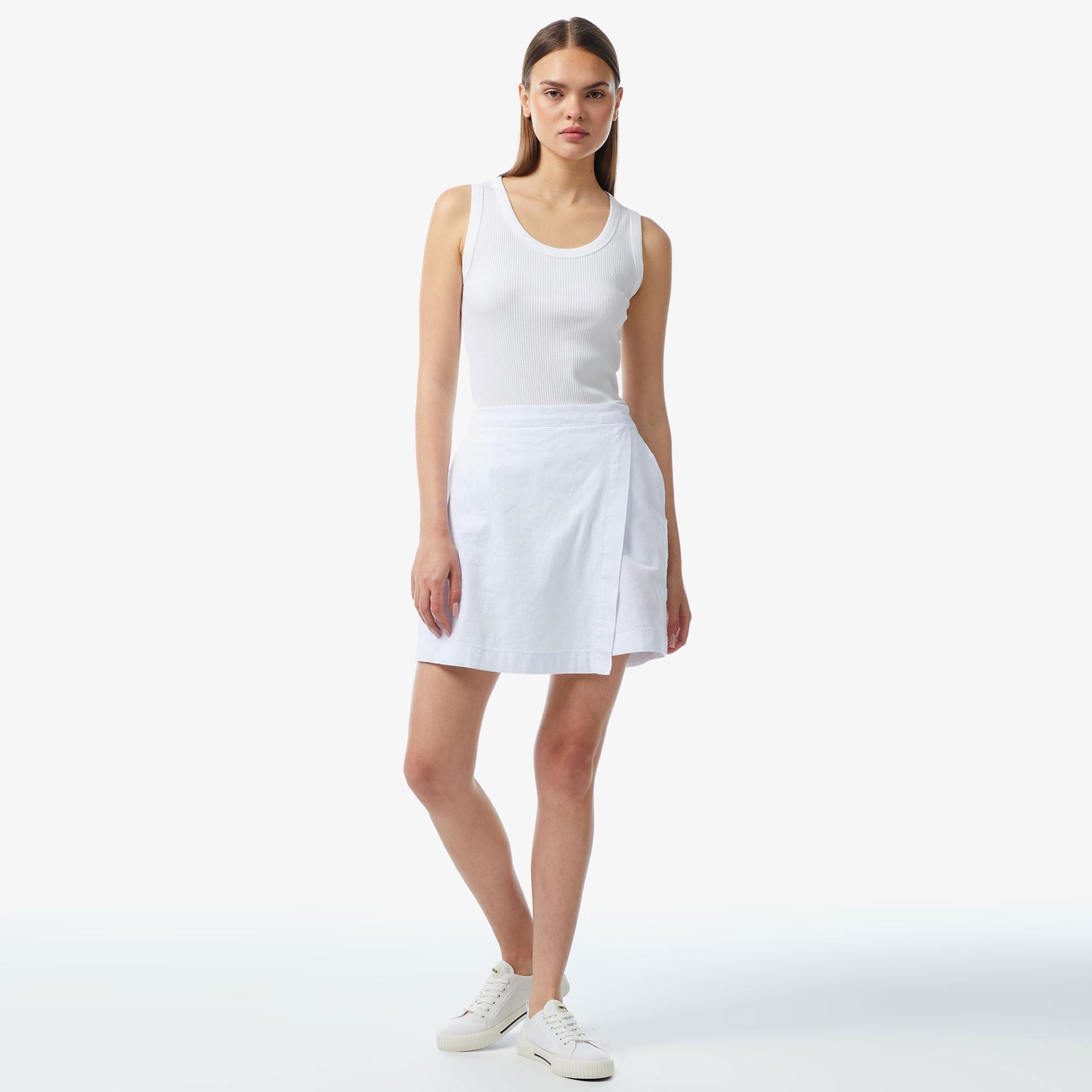 Nautica Kadın Beyaz Standart Fit Şort Etek