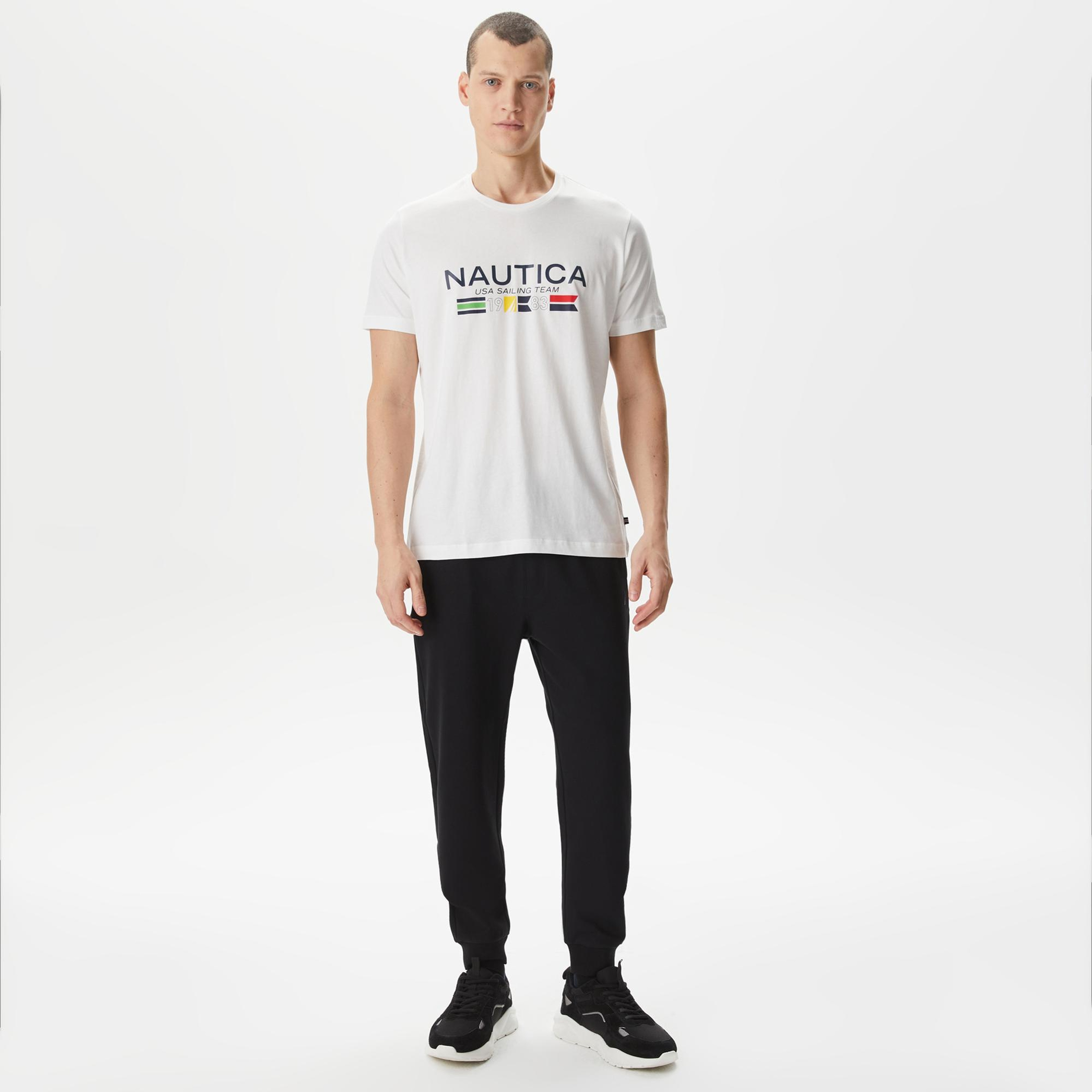 Nautica Erkek Siyah Standart Fit Eşofman Altı