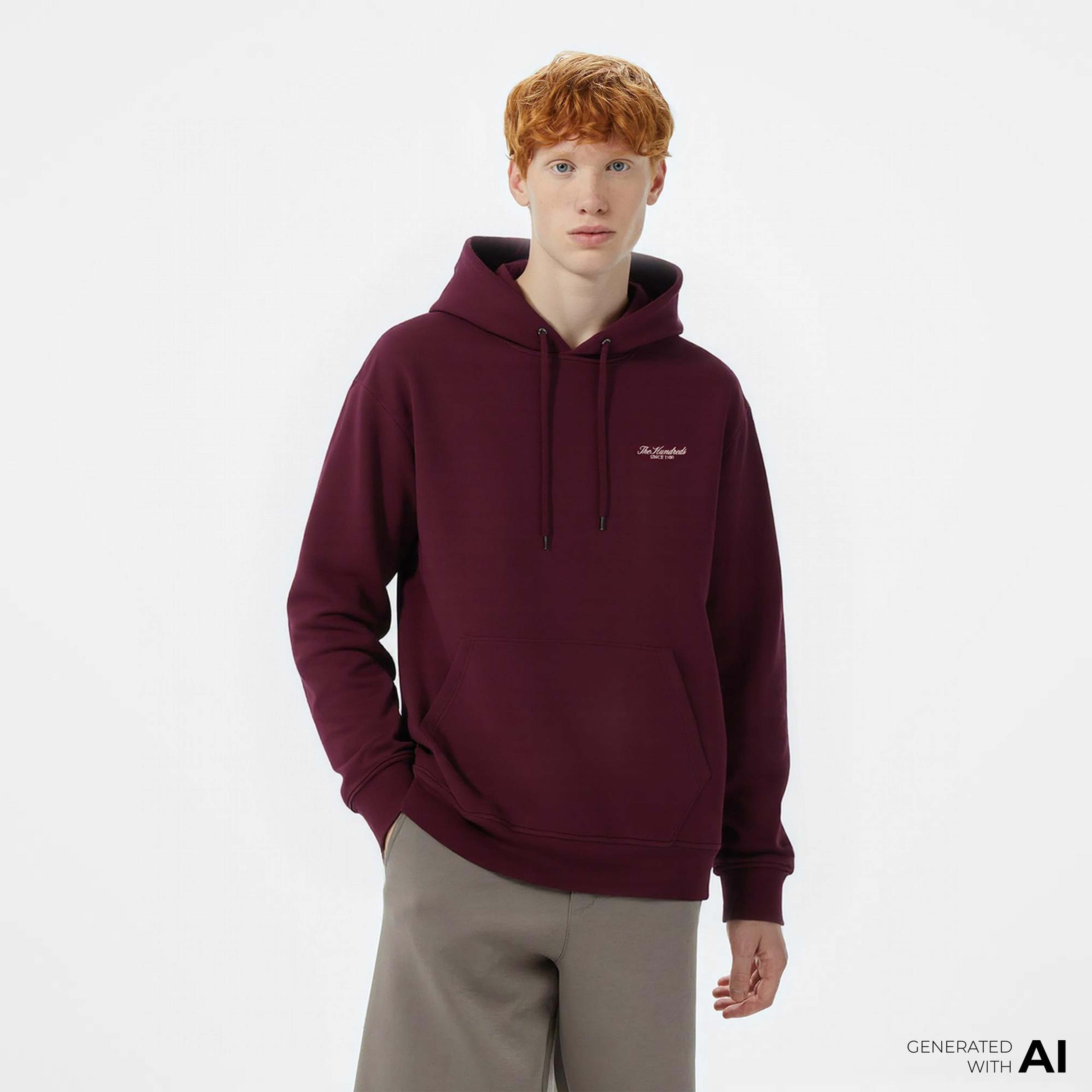 The Hundreds Vibes Pullover Erkek Mor Hoodie