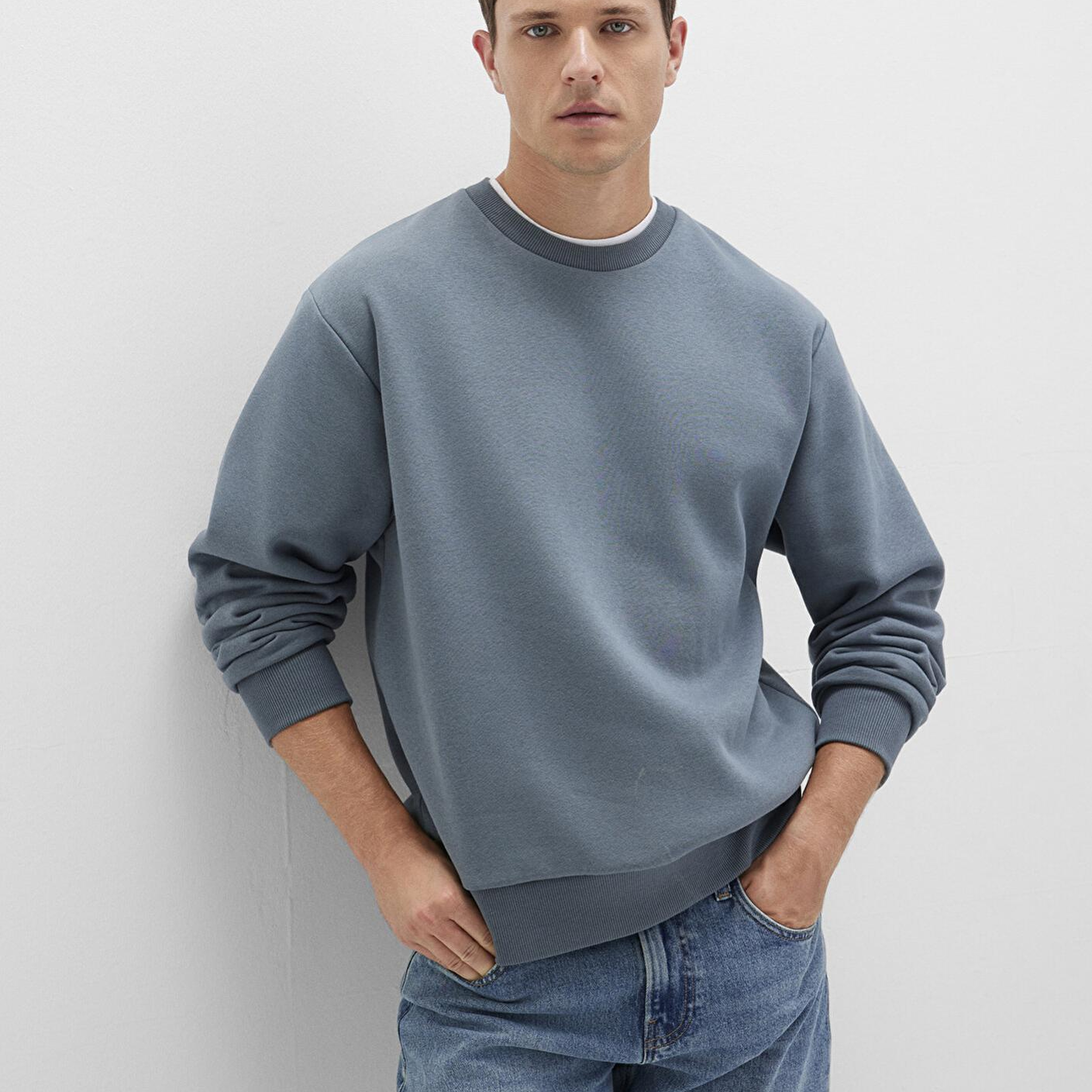 Mavi Bisiklet Yaka Mavi Basic Sweatshirt 0S10276-80889