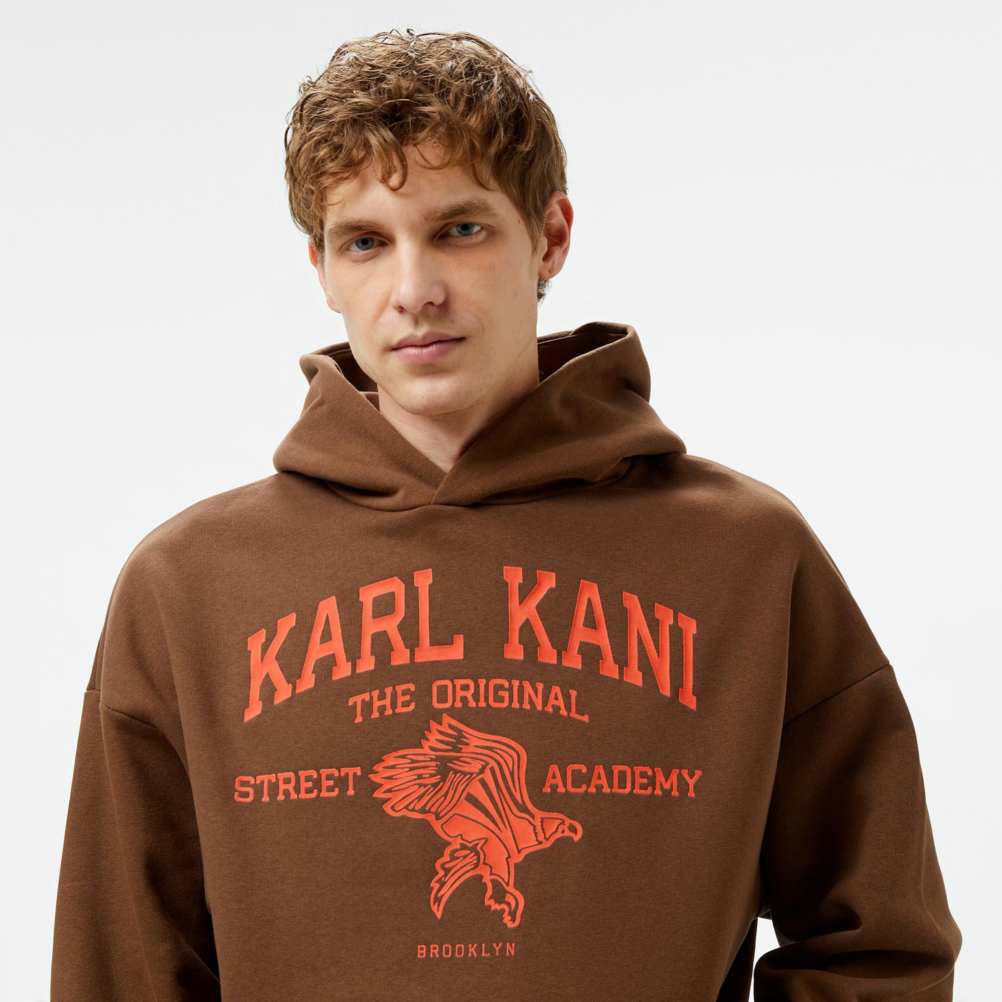 Karl Kani Kani Street Academy Os  Erkek Kahverengi Hoodie