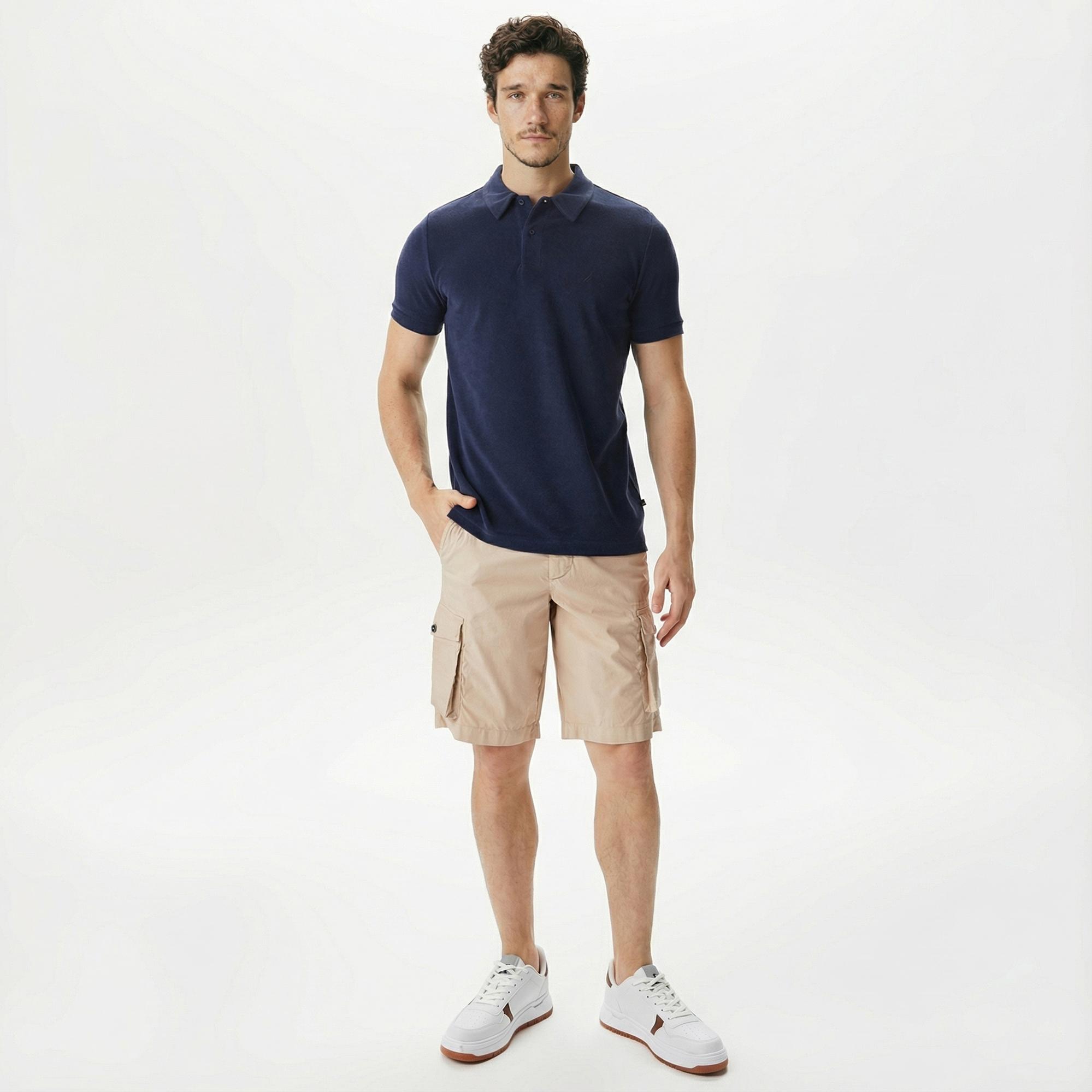 Nautica Erkek Lacivert Classic Fit Kısa Kollu Polo Yaka T-Shirt