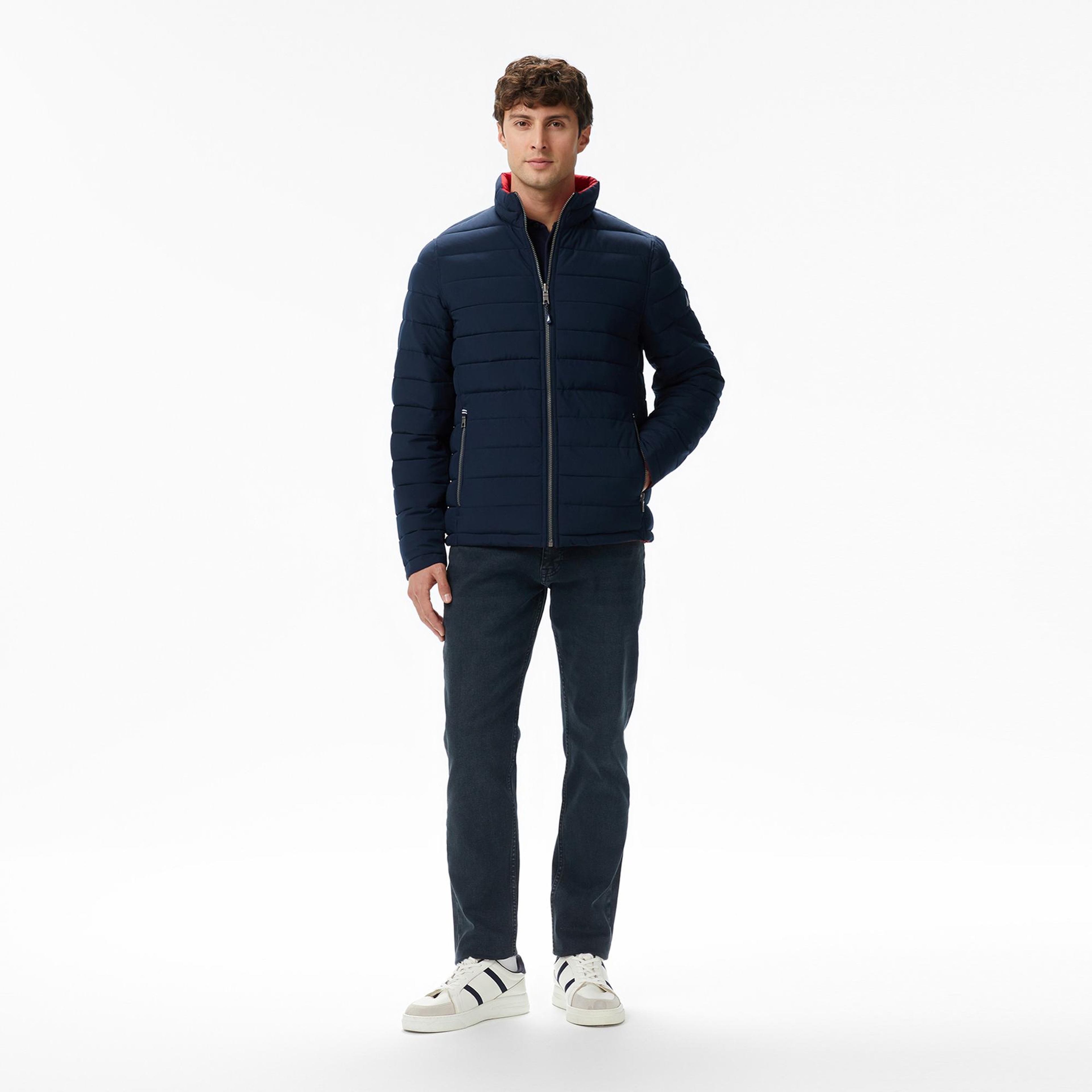 Nautica Erkek Bej Regular Fit Çift Taraflı Mont