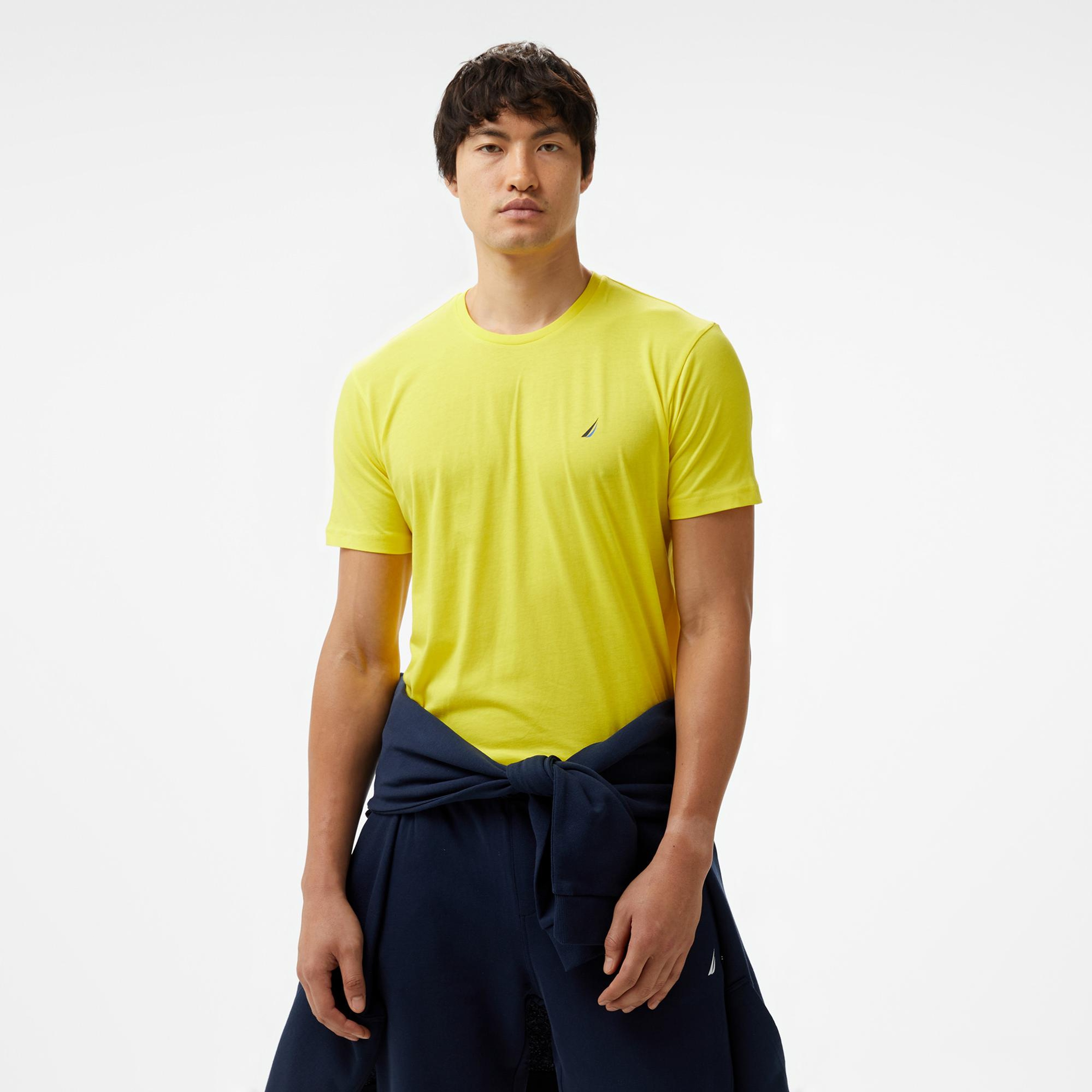 Nautica Erkek Sarı Standart Fit T-Shirt