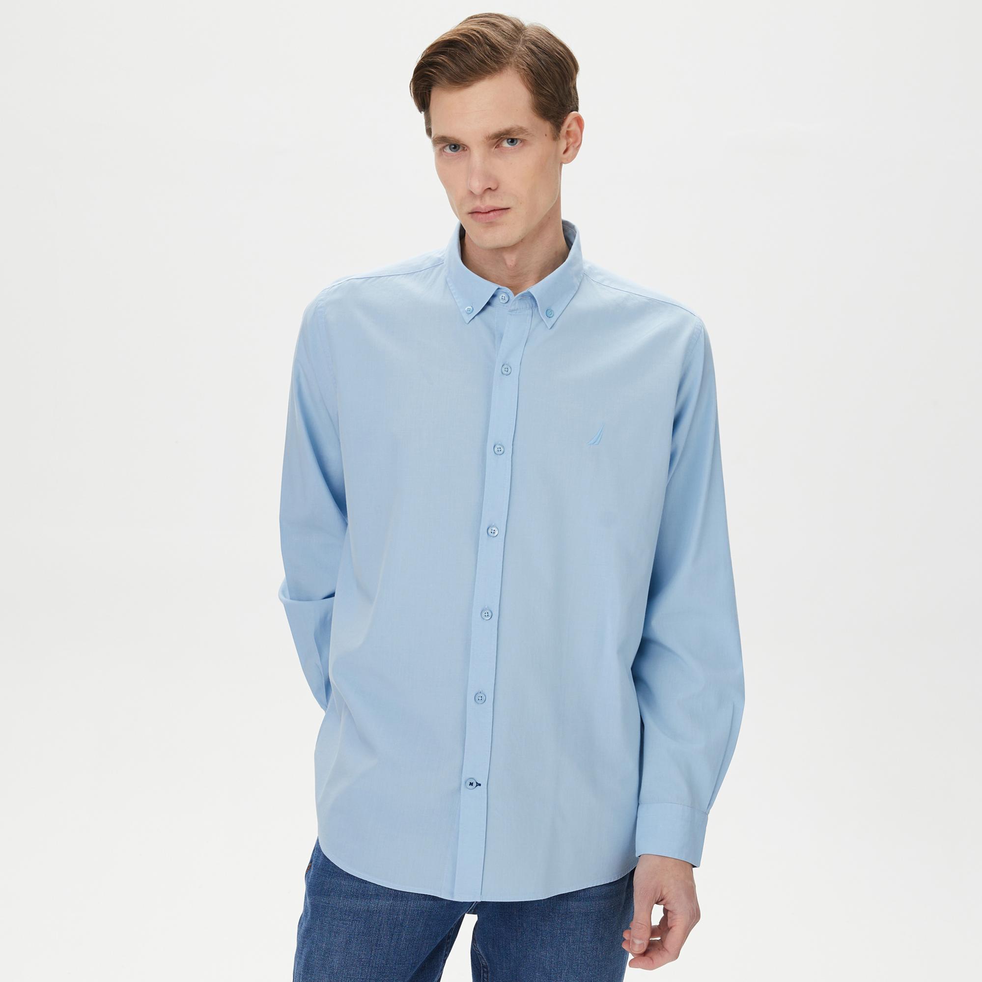 Nautica Erkek Mavi Classic Fit Gömlek