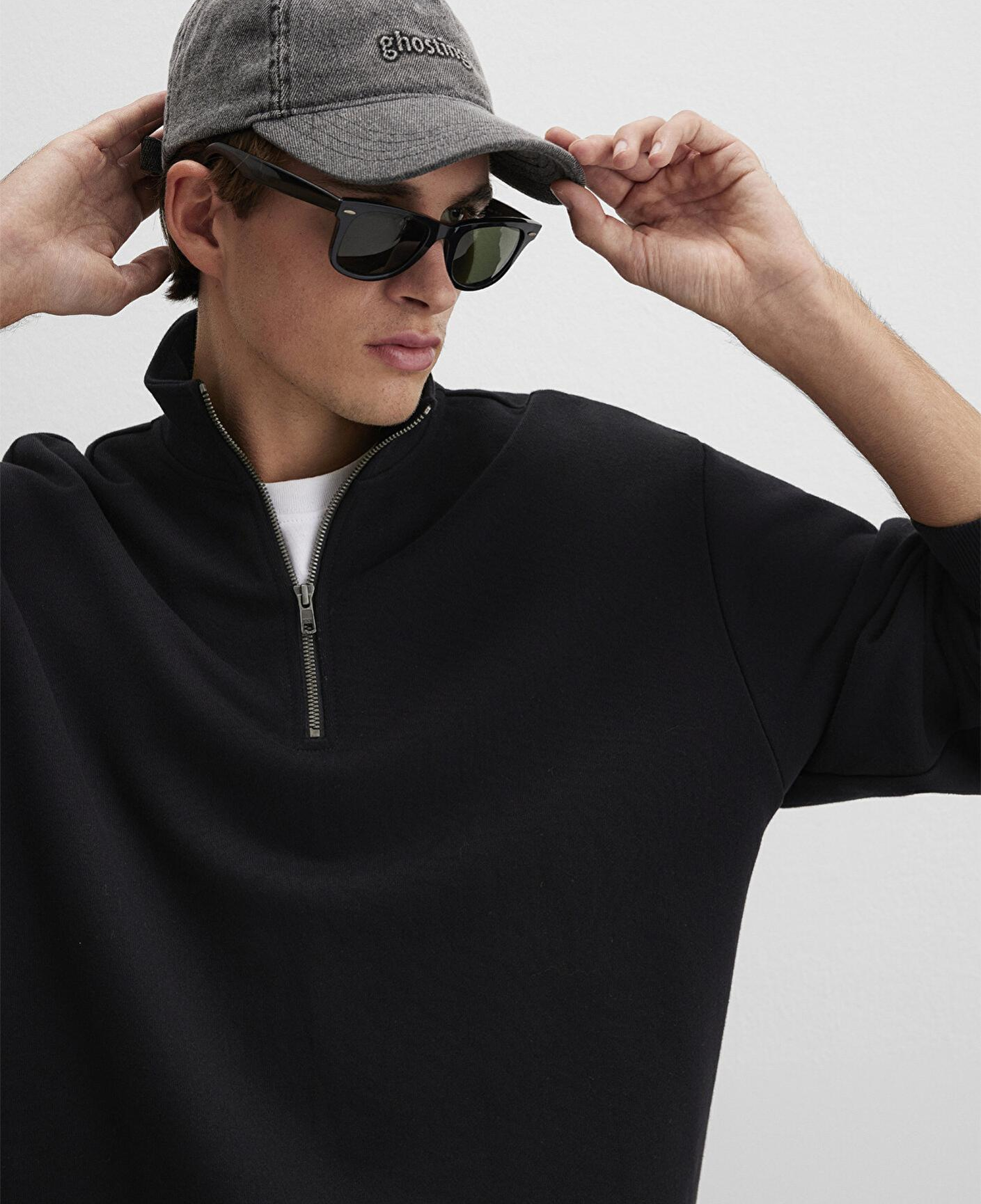 Mavi Ghosting Baskılı Antrasit Şapka 0911927-83811