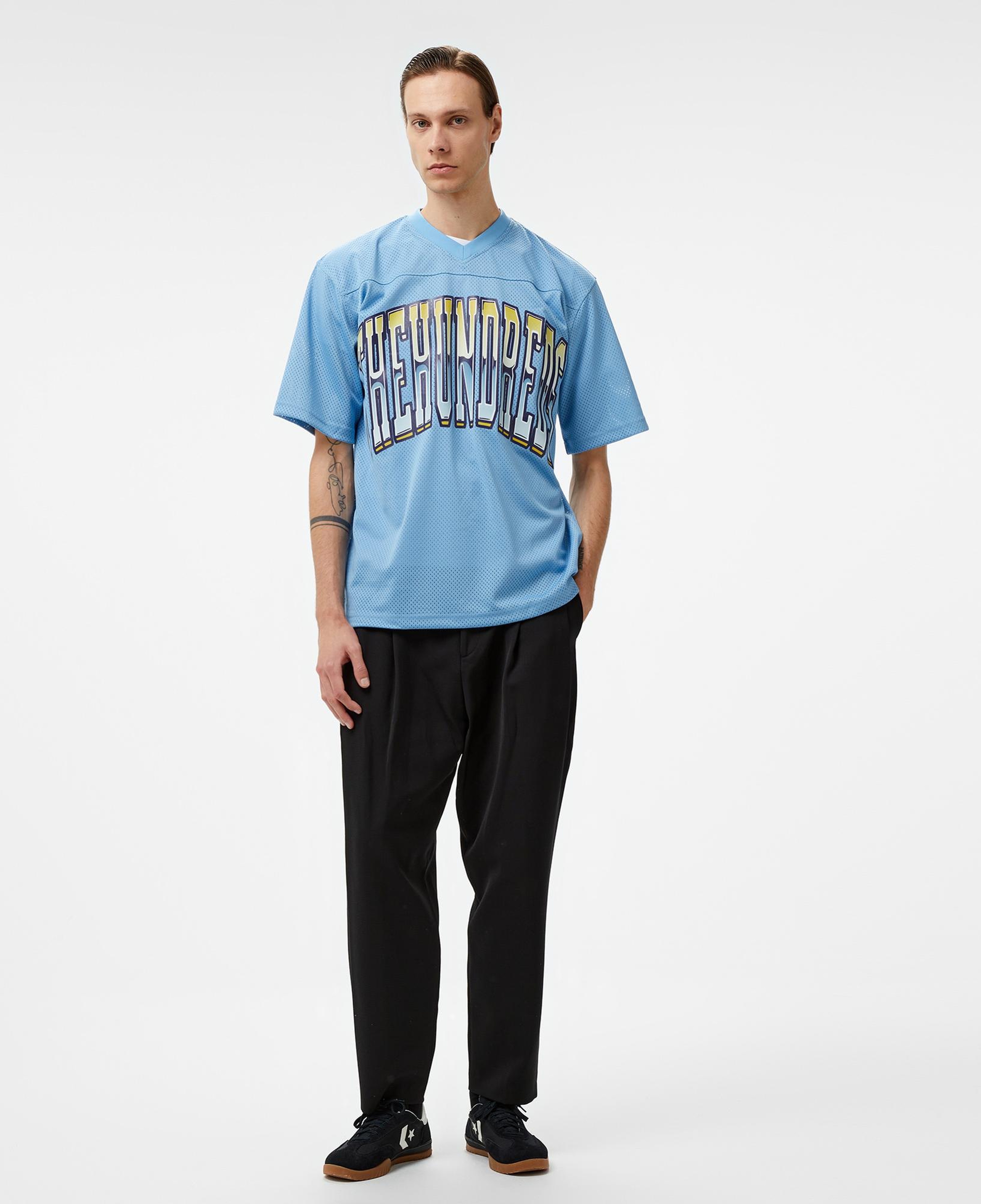 The Hundreds Division Football Jersey Erkek Mavi T-Shirt