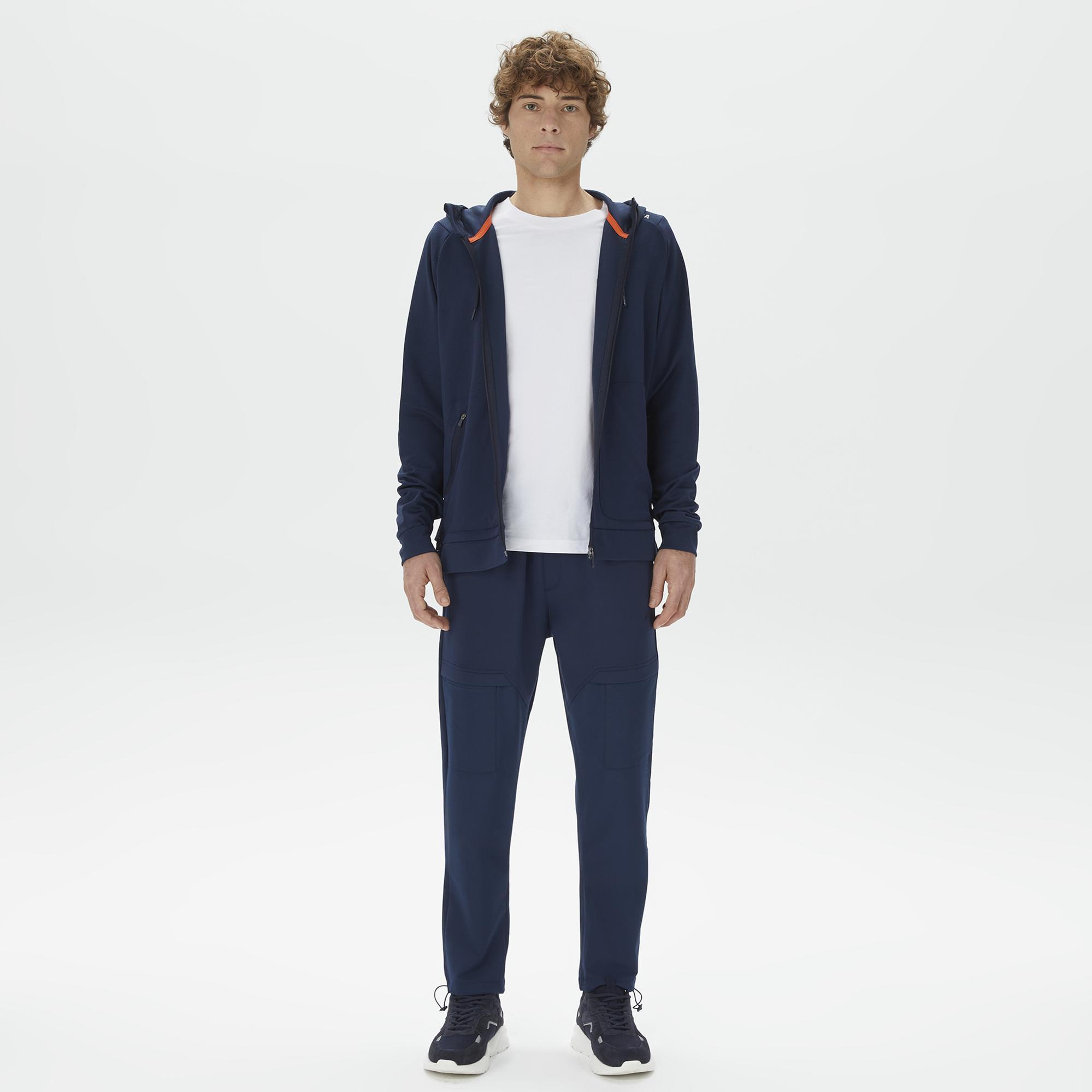 Nautica Erkek Lacivert Standart Fit Kapüşonlu Sweatshirt