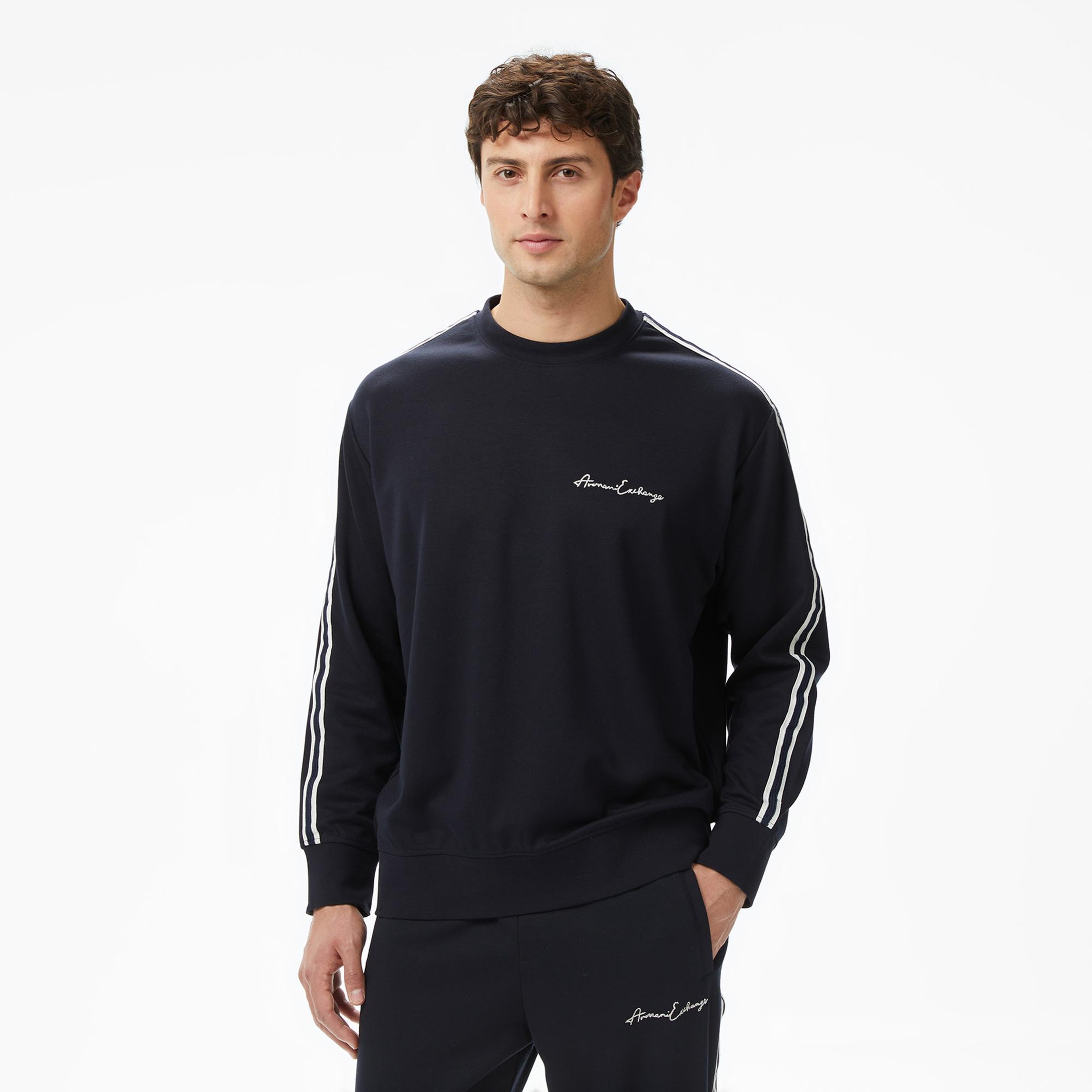 Armani Exchange Erkek Lacivert Sweatshirt