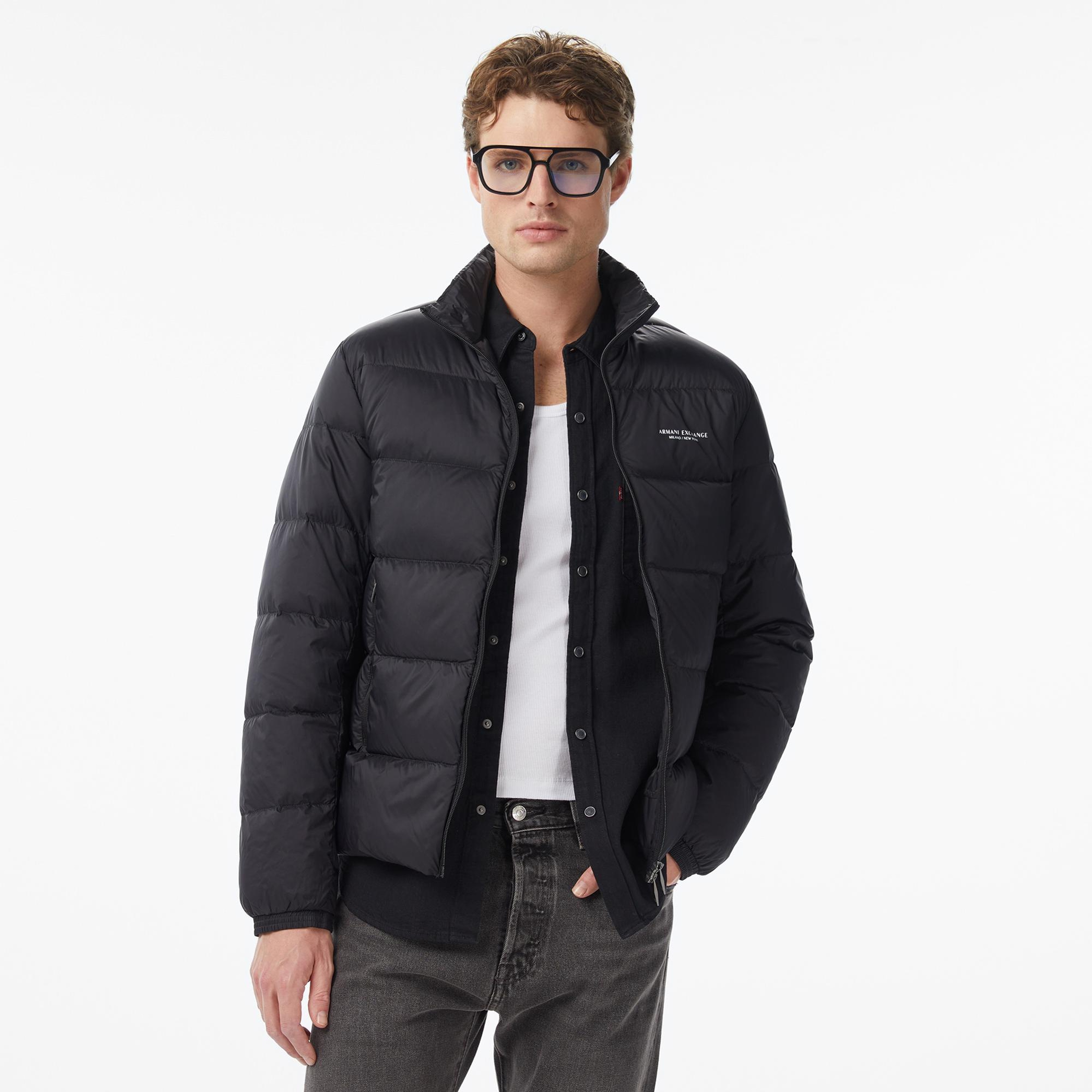 Armani Exchange Erkek Siyah Mont