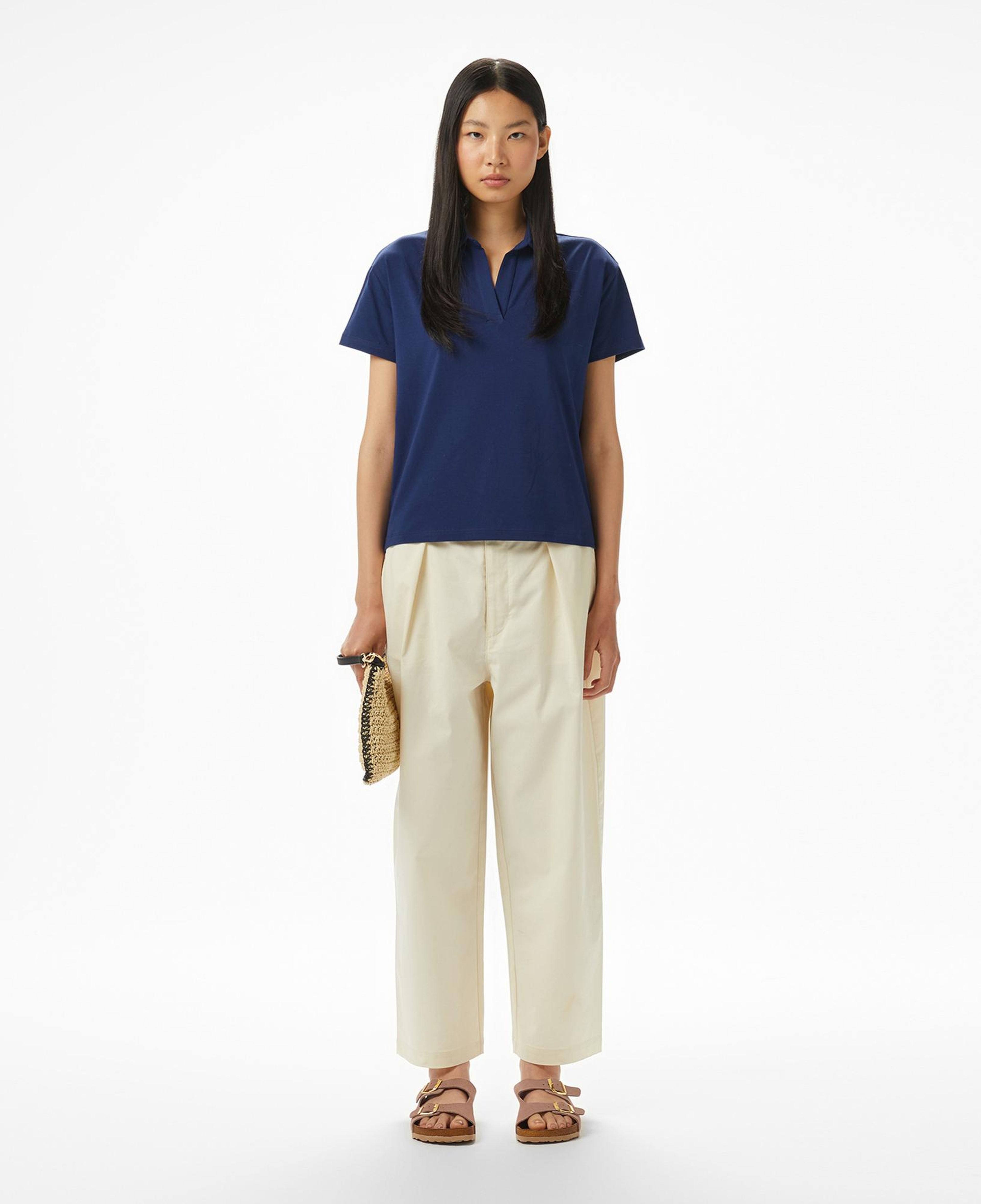 Nautica Kadın Lacivert Regular Fit Polo Yaka T-Shirt