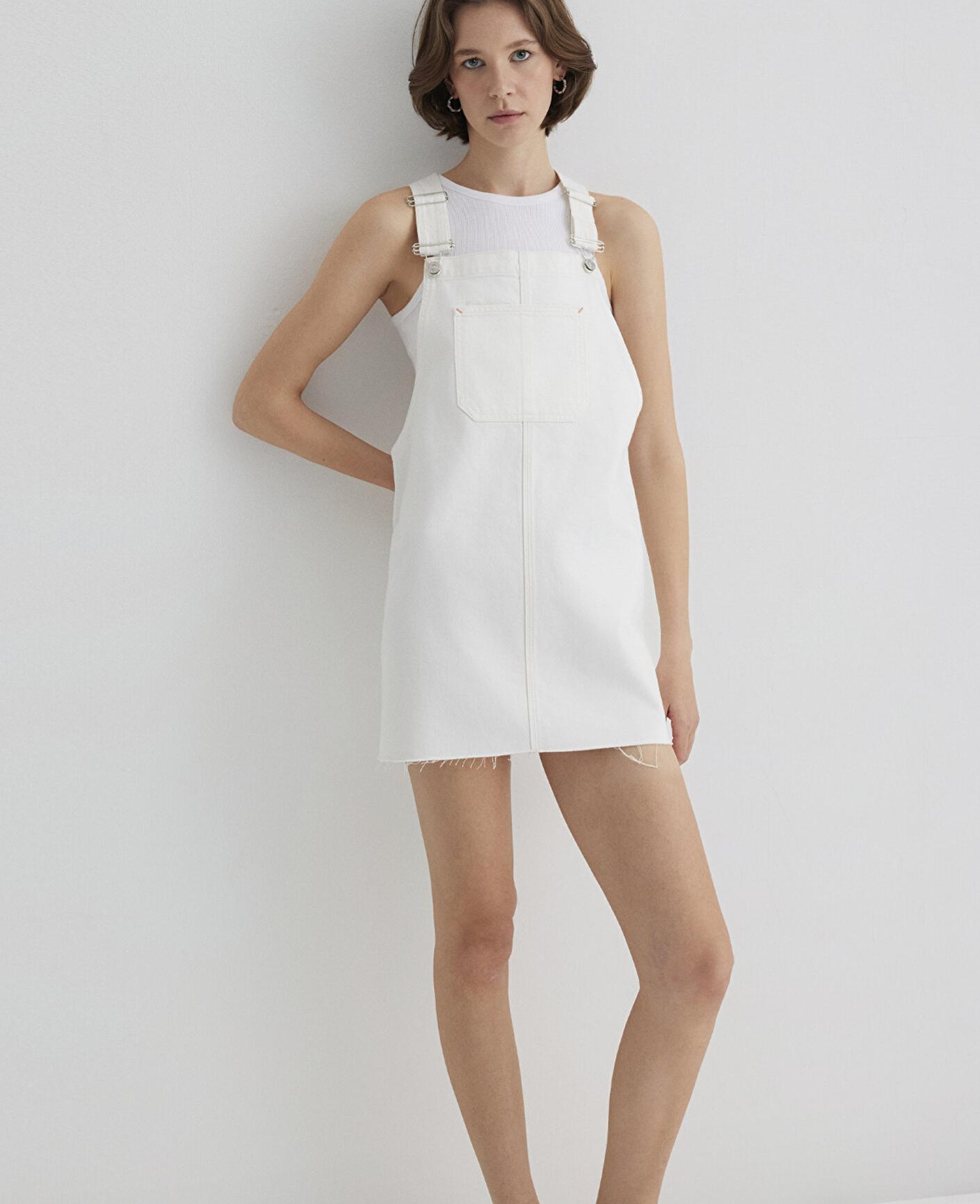 Mavi Iza Kırık Beyaz Jean Elbise 1310662-89835