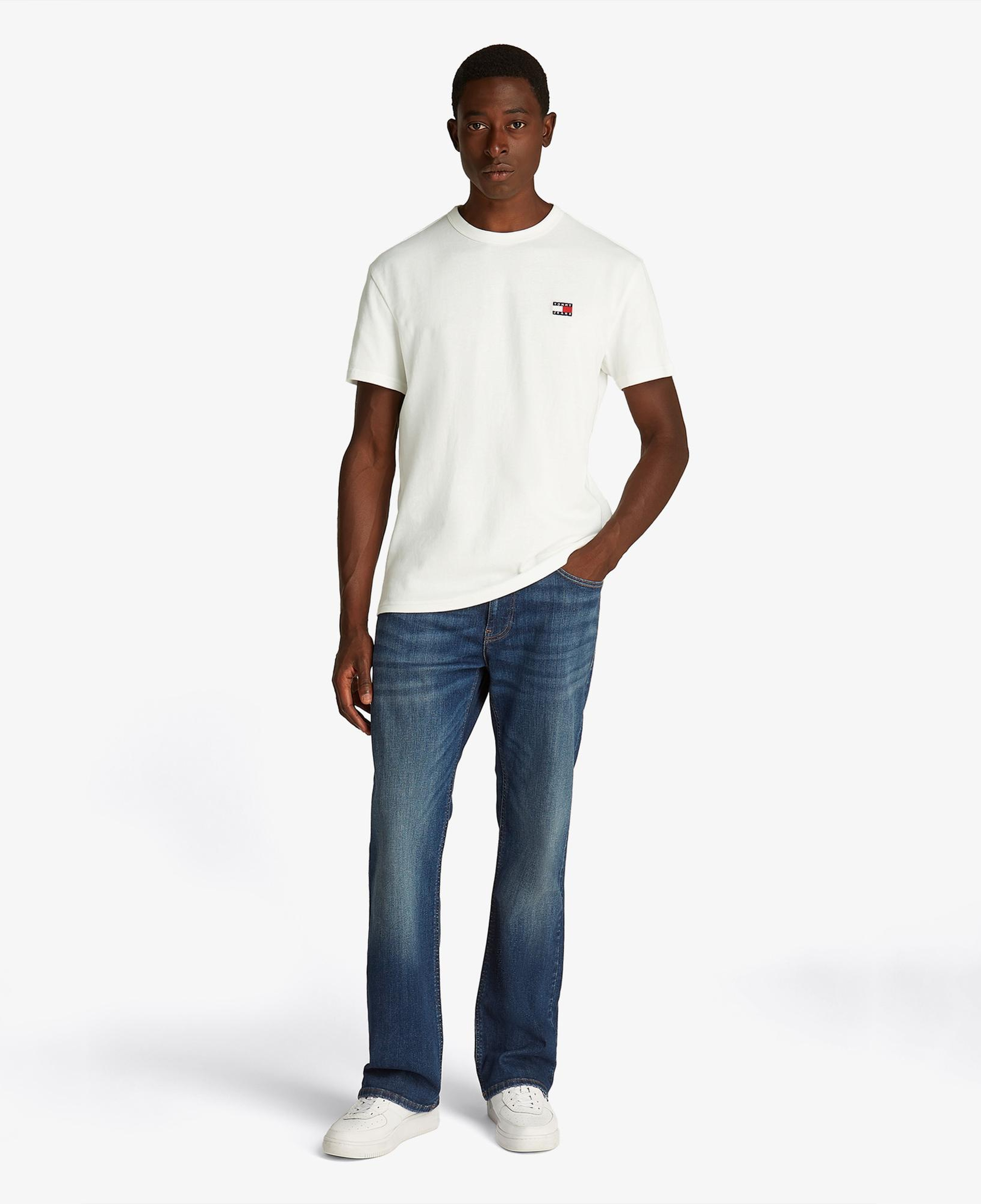 Tommy Hilfiger Badge Erkek Beyaz T-Shirt