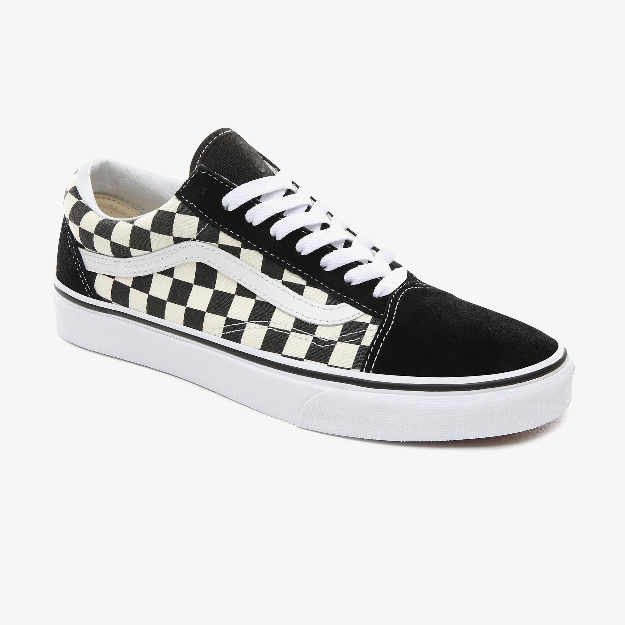 Vans  Primary Check Old Skool Siyah - Bej Unisex Sneaker