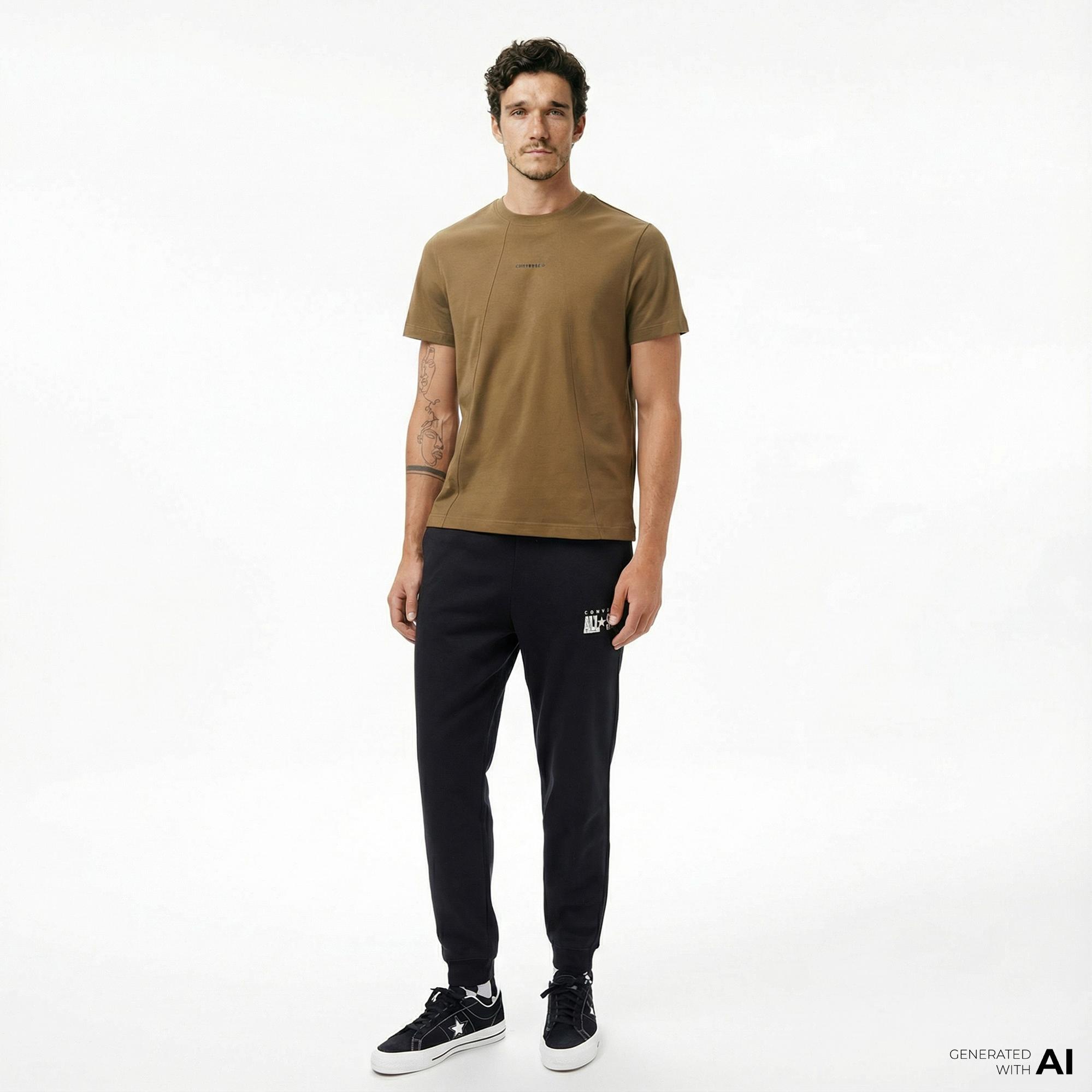 Converse Erkek Haki T-Shirt