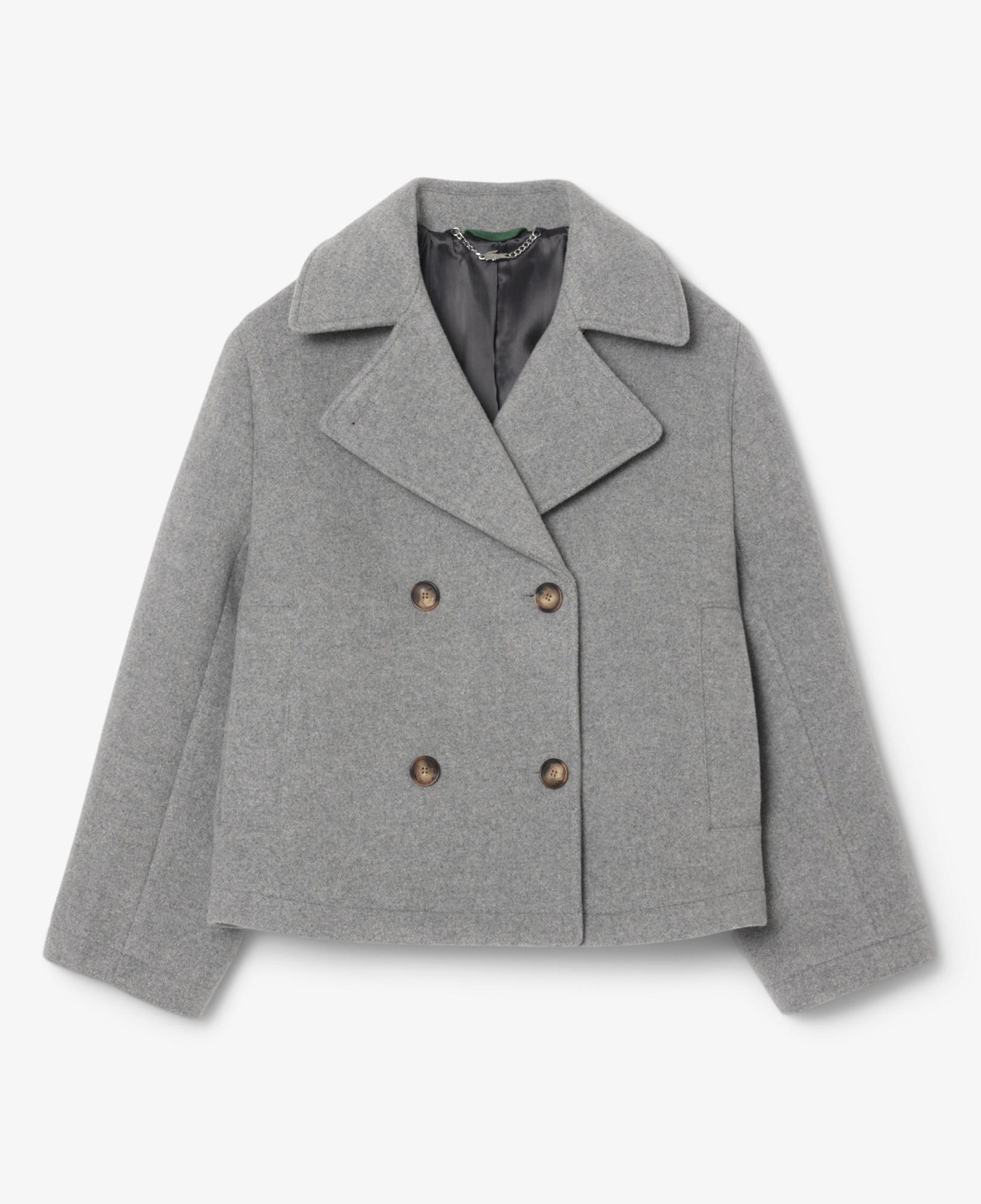 Lacoste Kadın Oversize Fit Koyu Gri Kaban