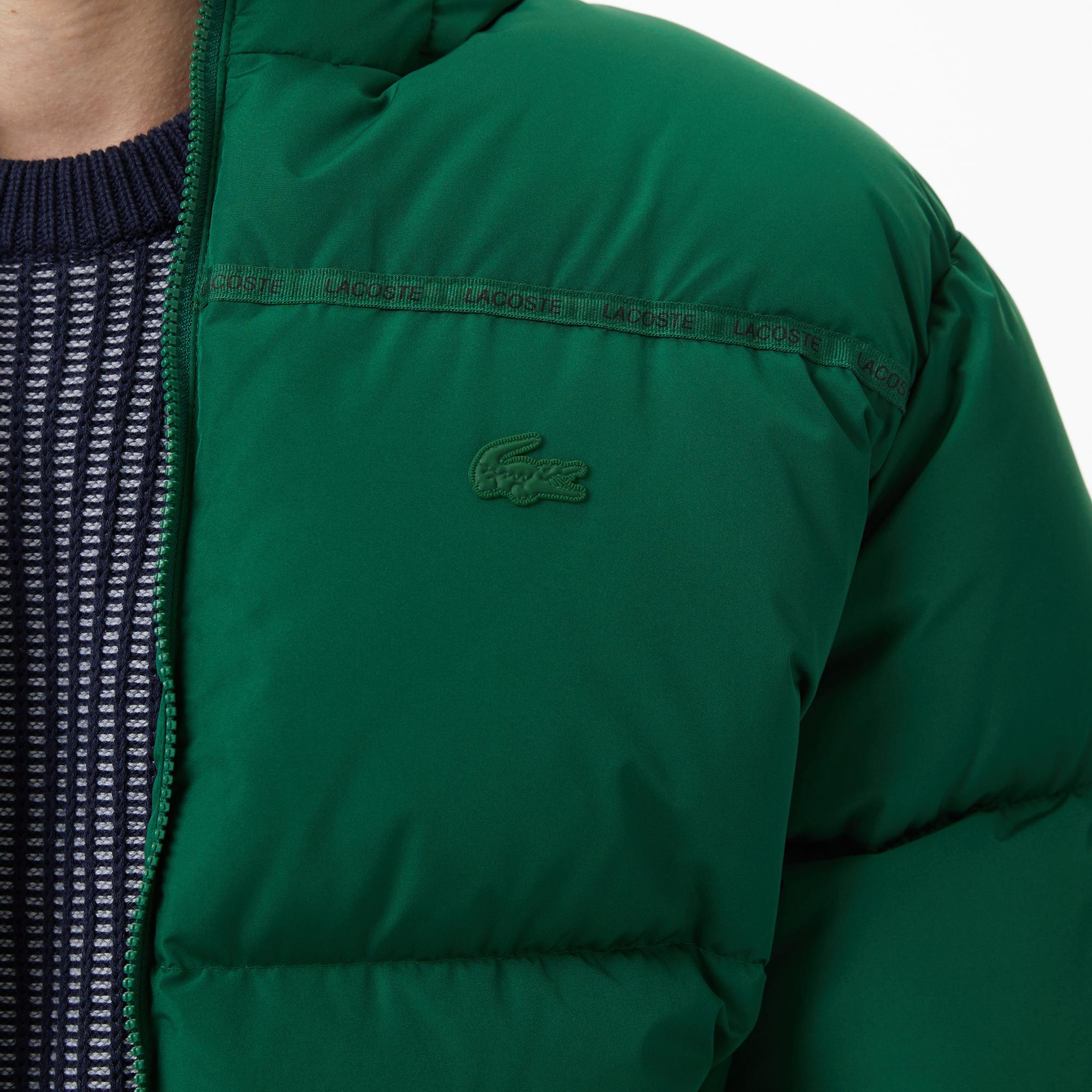 Lacoste Erkek Kapüşonlu Yeşil Mont