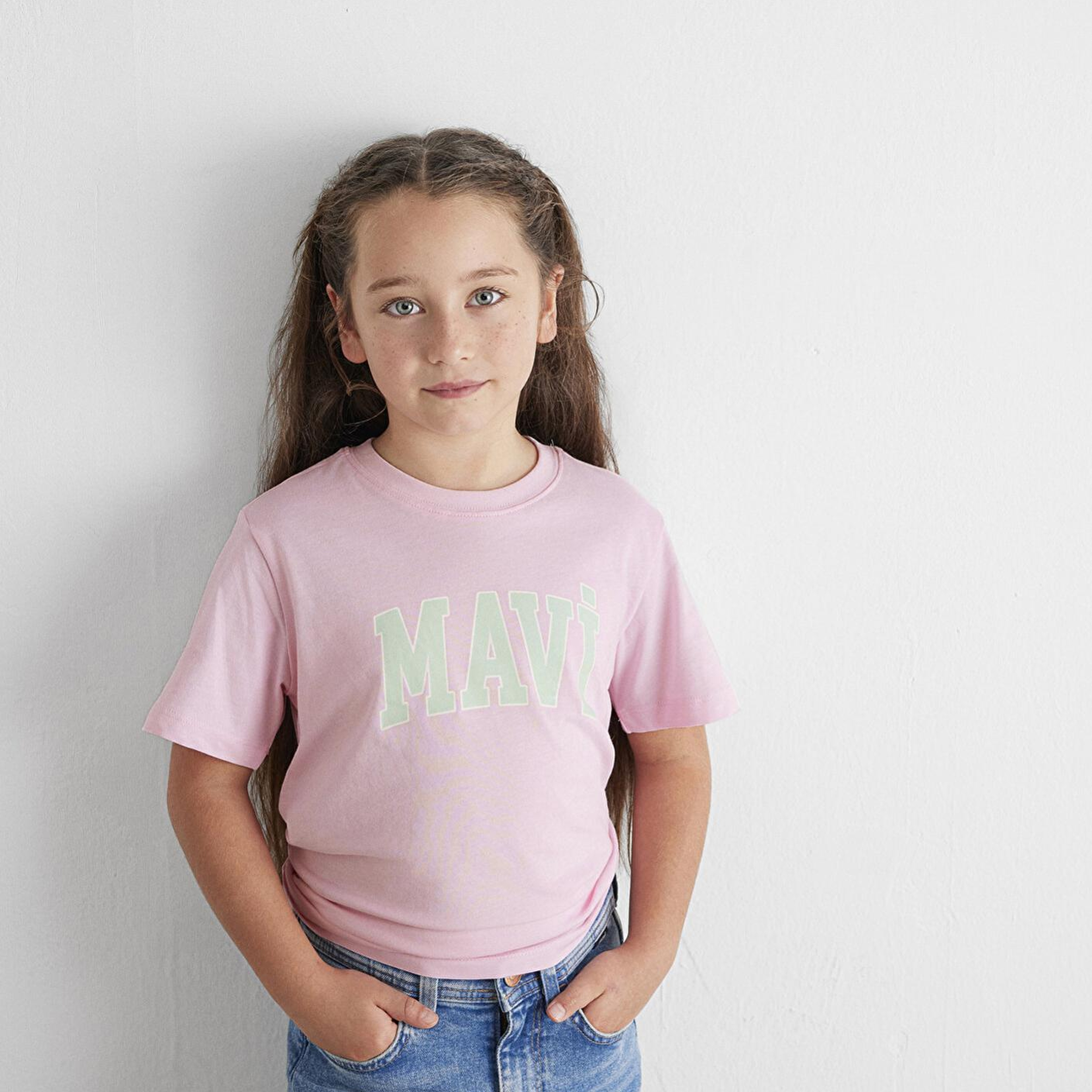 Mavi Mavi Logo Baskılı Pembe Tişört Regular Fit / Normal Kesim 7610109-86953