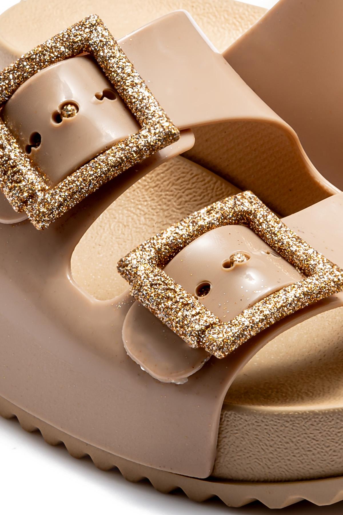 Partner New Çift Bantlı Kadın Terlik Bej 35/42