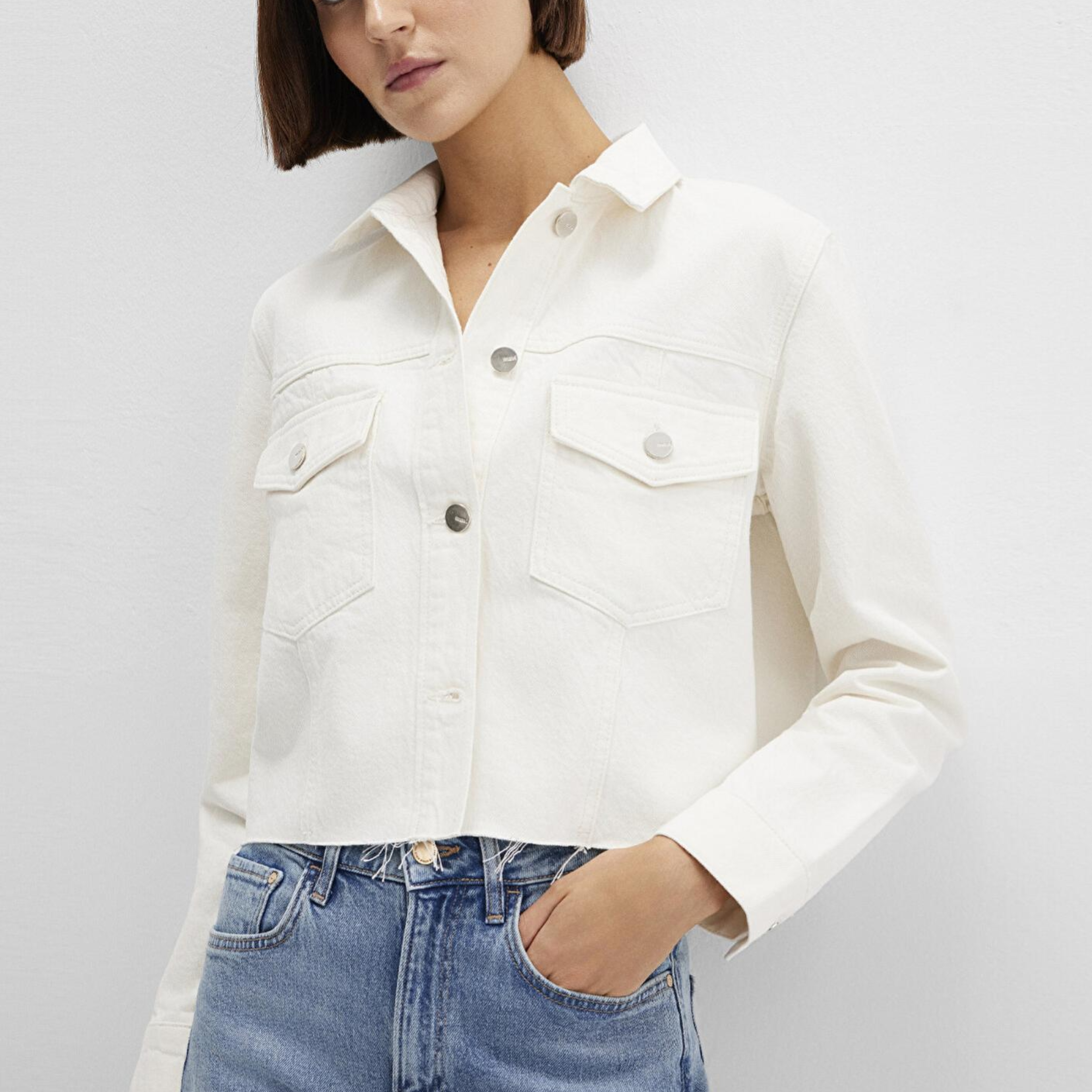 Mavi Thalia Mavi Premium Beyaz Jean Ceket 1110289-89161