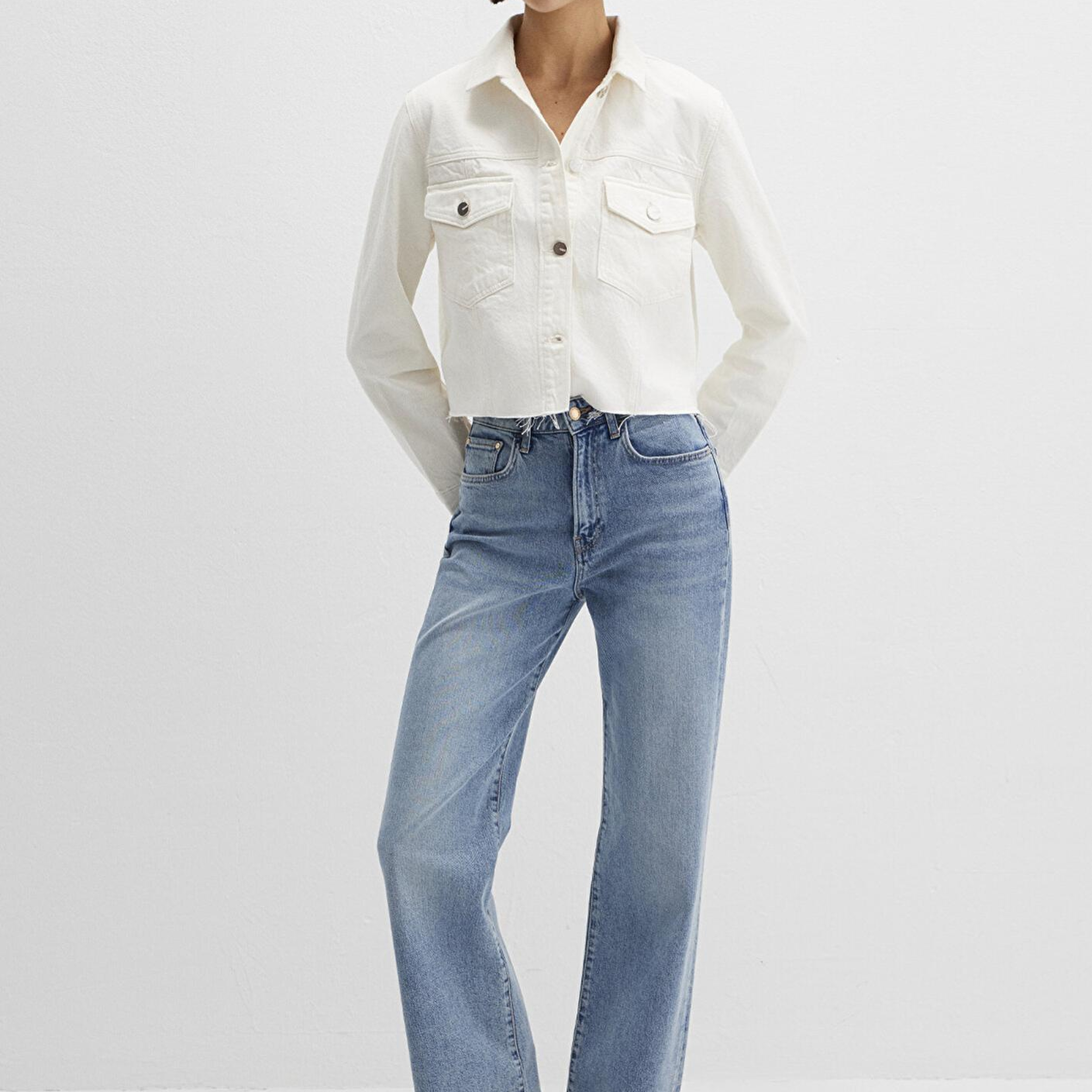 Mavi Thalia Mavi Premium Beyaz Jean Ceket 1110289-89161