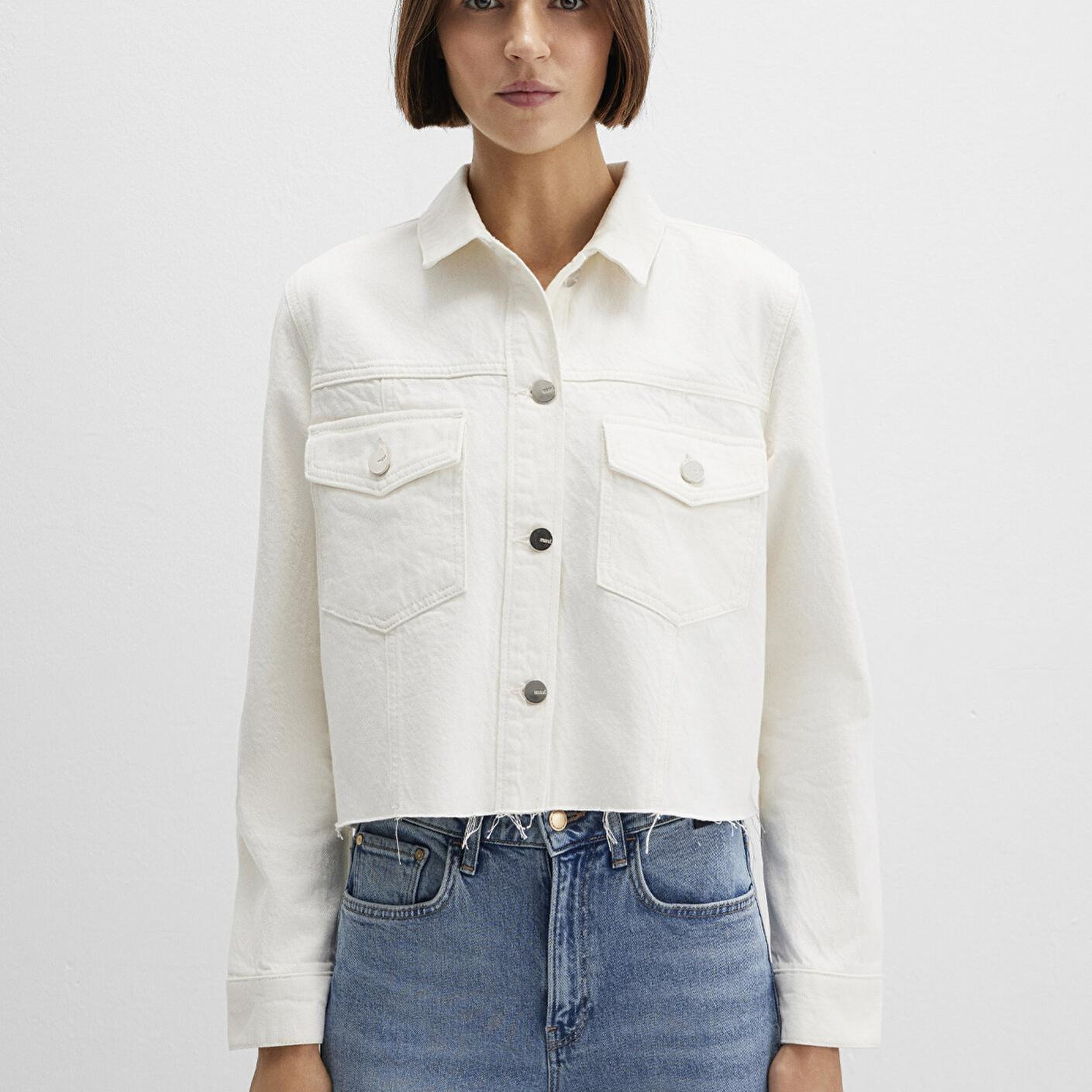 Mavi Thalia Mavi Premium Beyaz Jean Ceket 1110289-89161