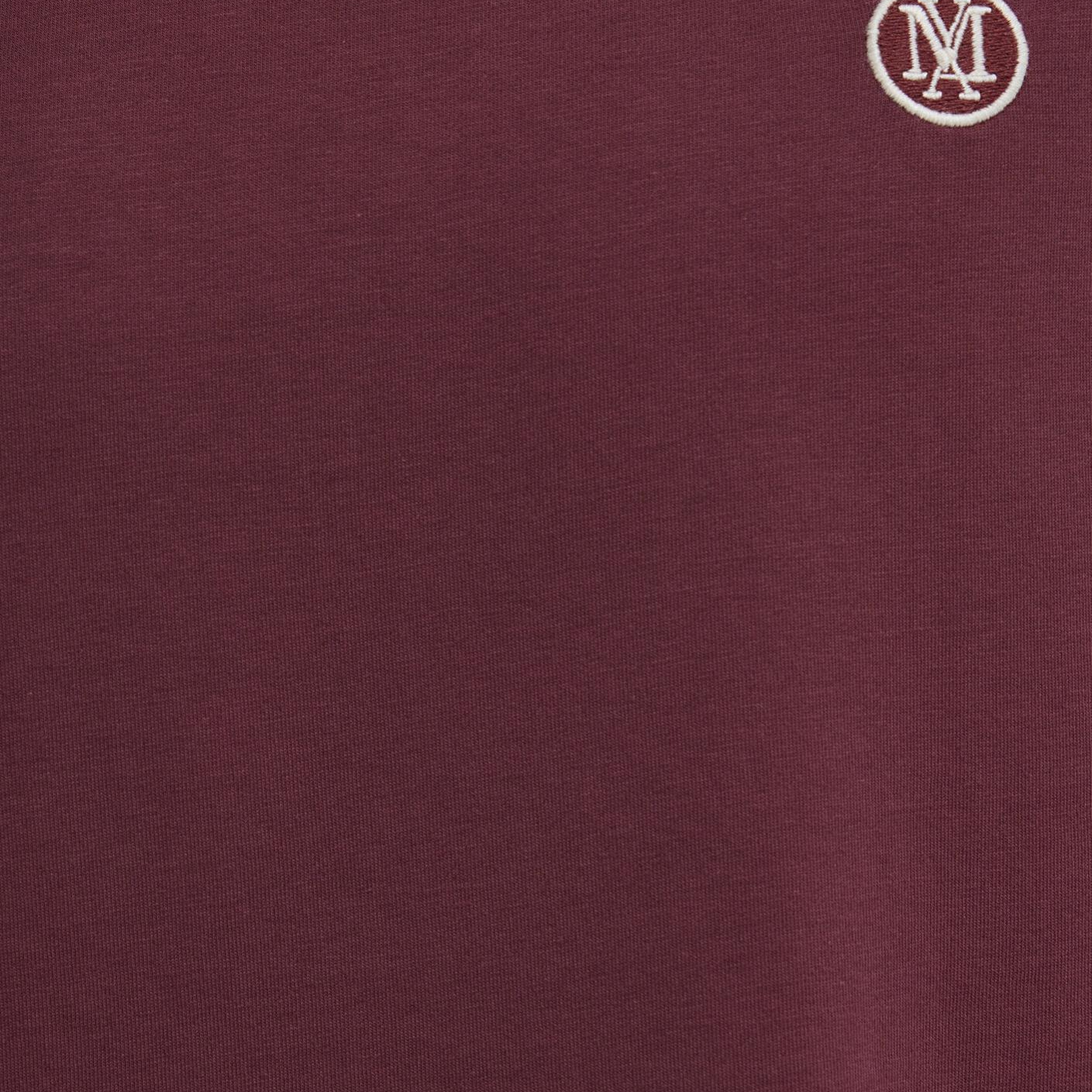 Mavi Mavi Logo İşlemeli Bordo Basic Tişört Loose Fit / Bol Rahat Kesim 067074-70396