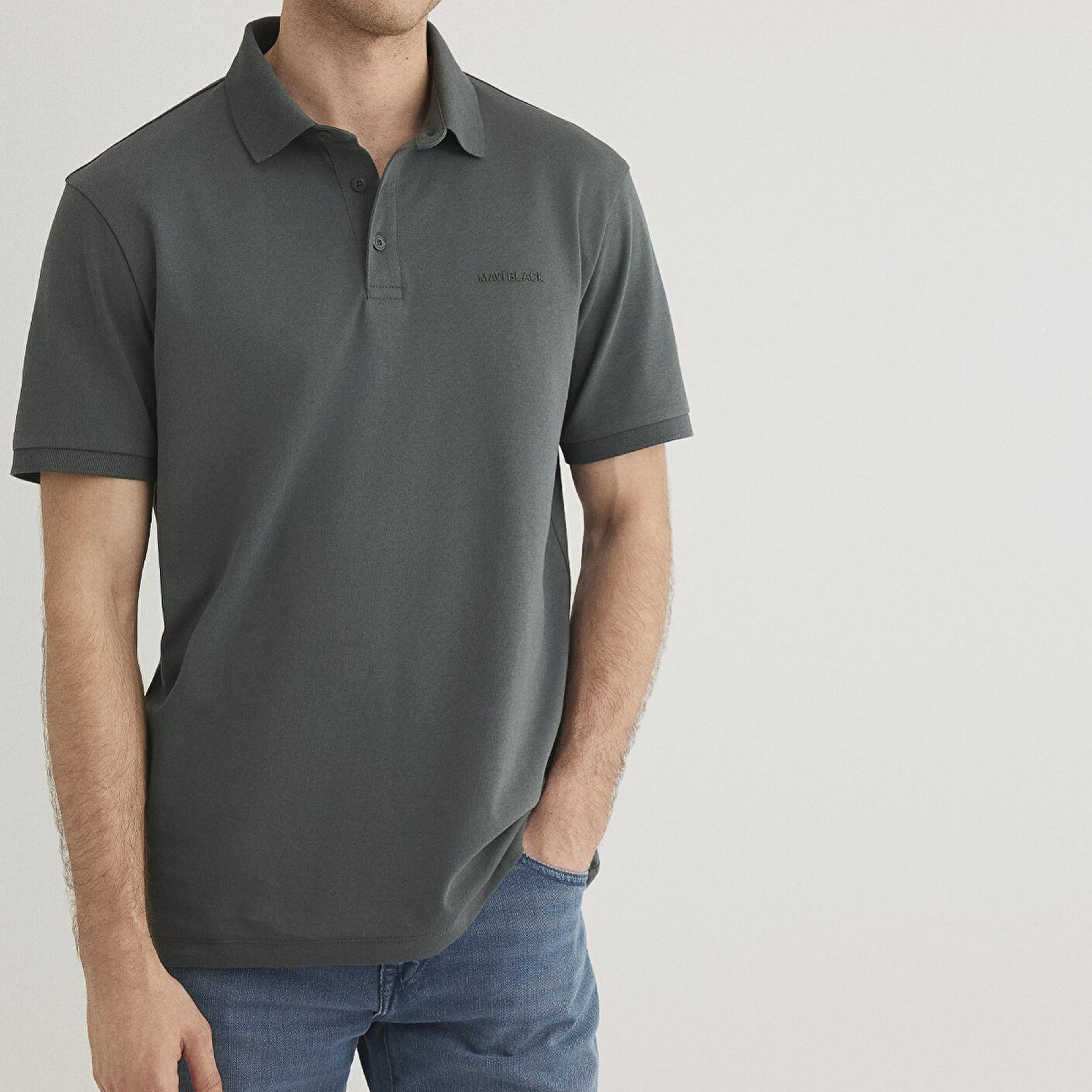 Mavi Mavi Black Haki Polo Tişört Regular Fit / Normal Kesim 0612520-71598