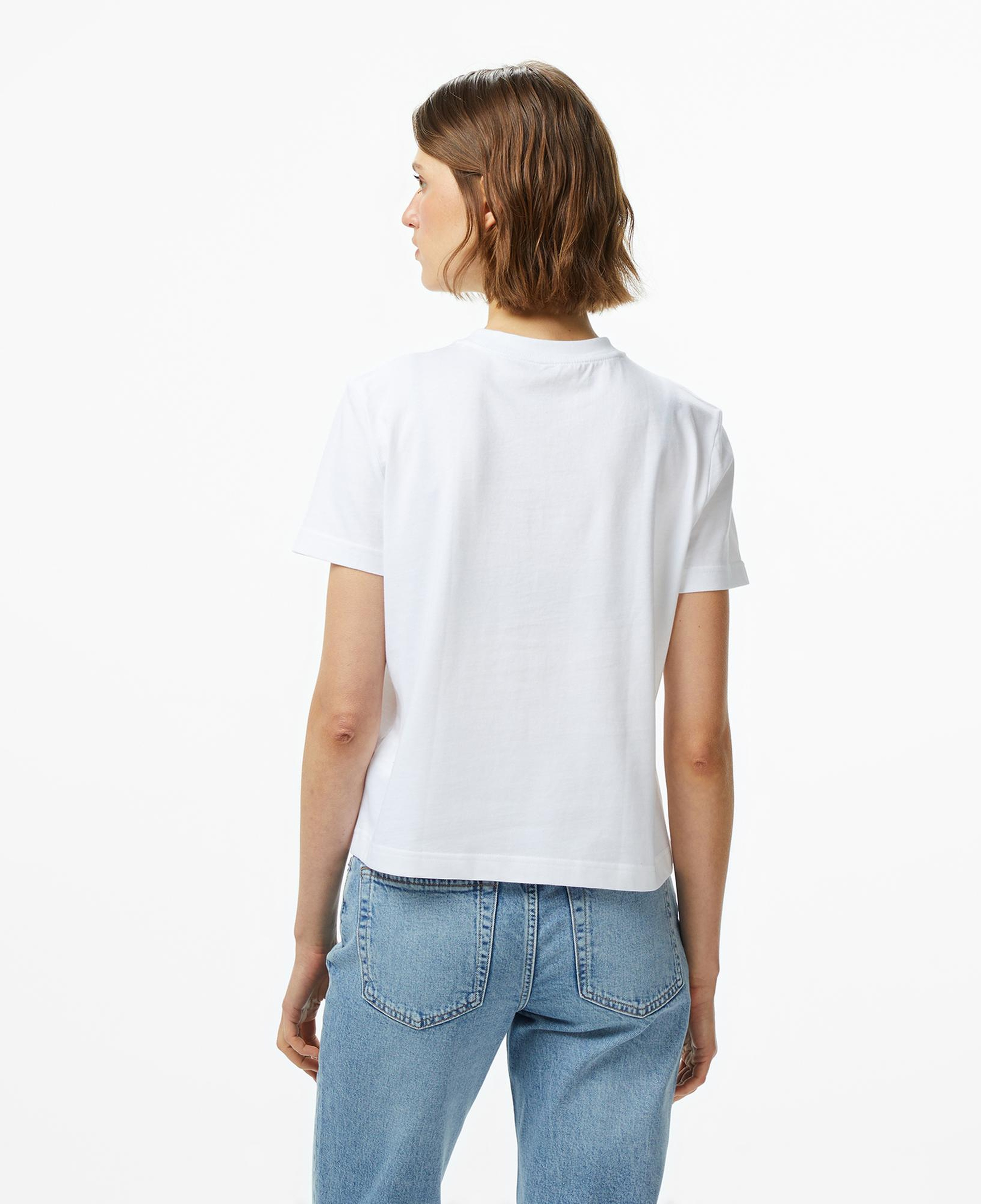 Calvin Klein Archive Logo Jersey Classic Kadın Beyaz T-Shirt