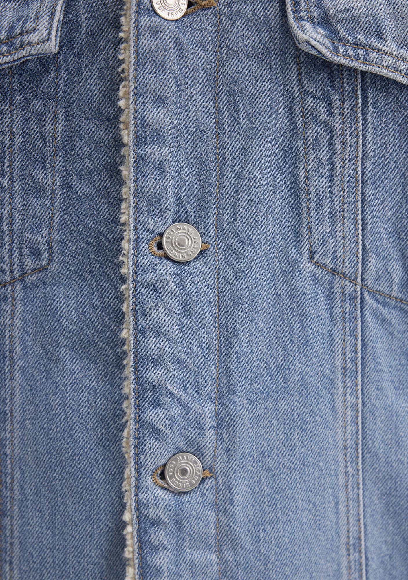 Mavi Zander Classic Denim Suni Kürklü Açık Mavi Jean Ceket 0111214-88554