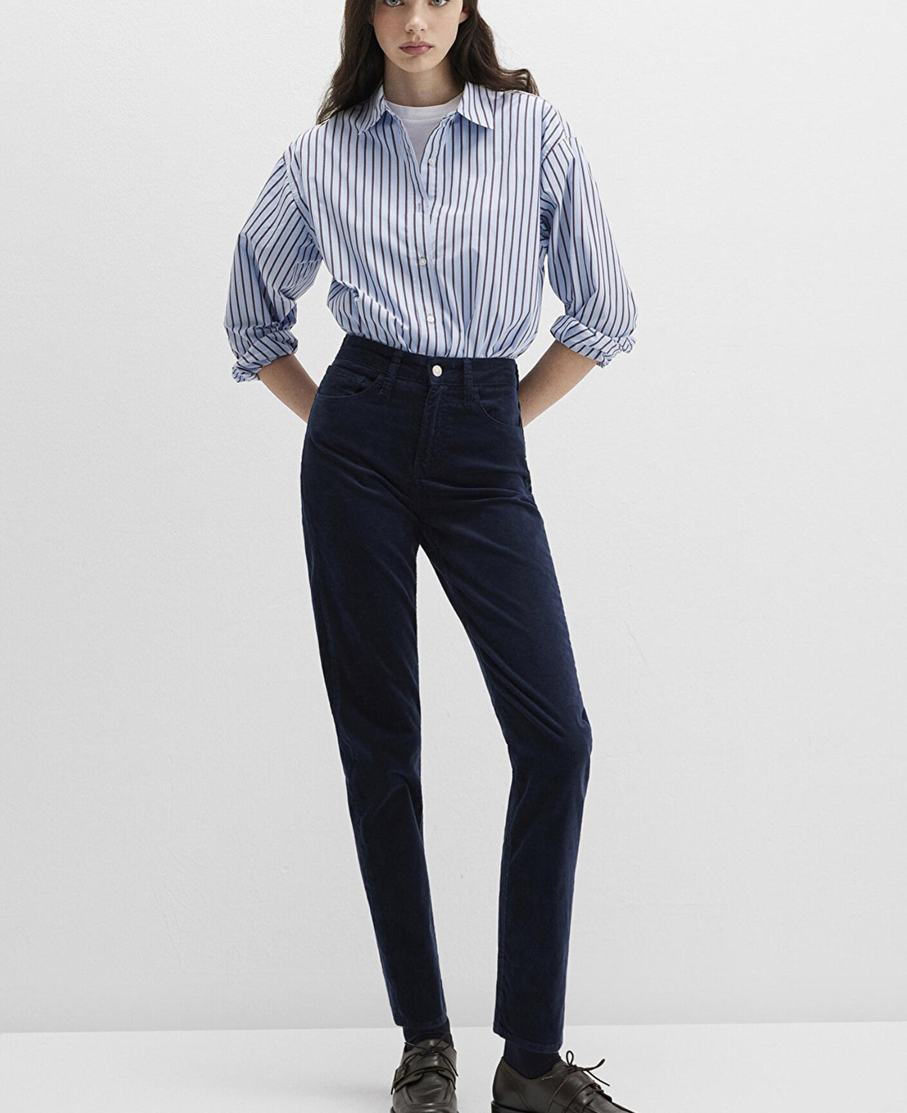 Mavi Cindy Lacivert Kadife Pantolon 100277-82993