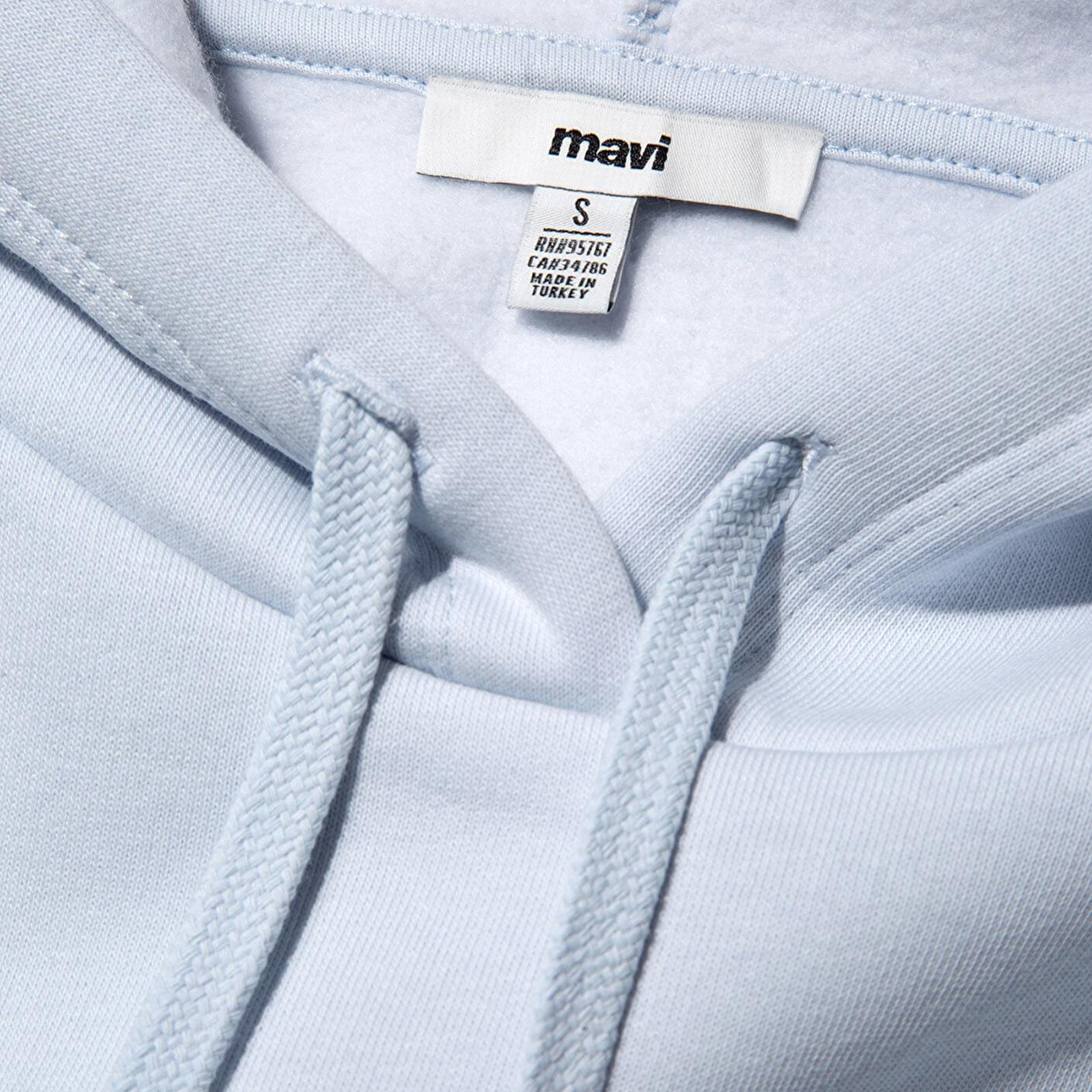 Mavi Mavi Logo Baskılı Kapüşonlu Mavi Sweatshirt 1600361-70717