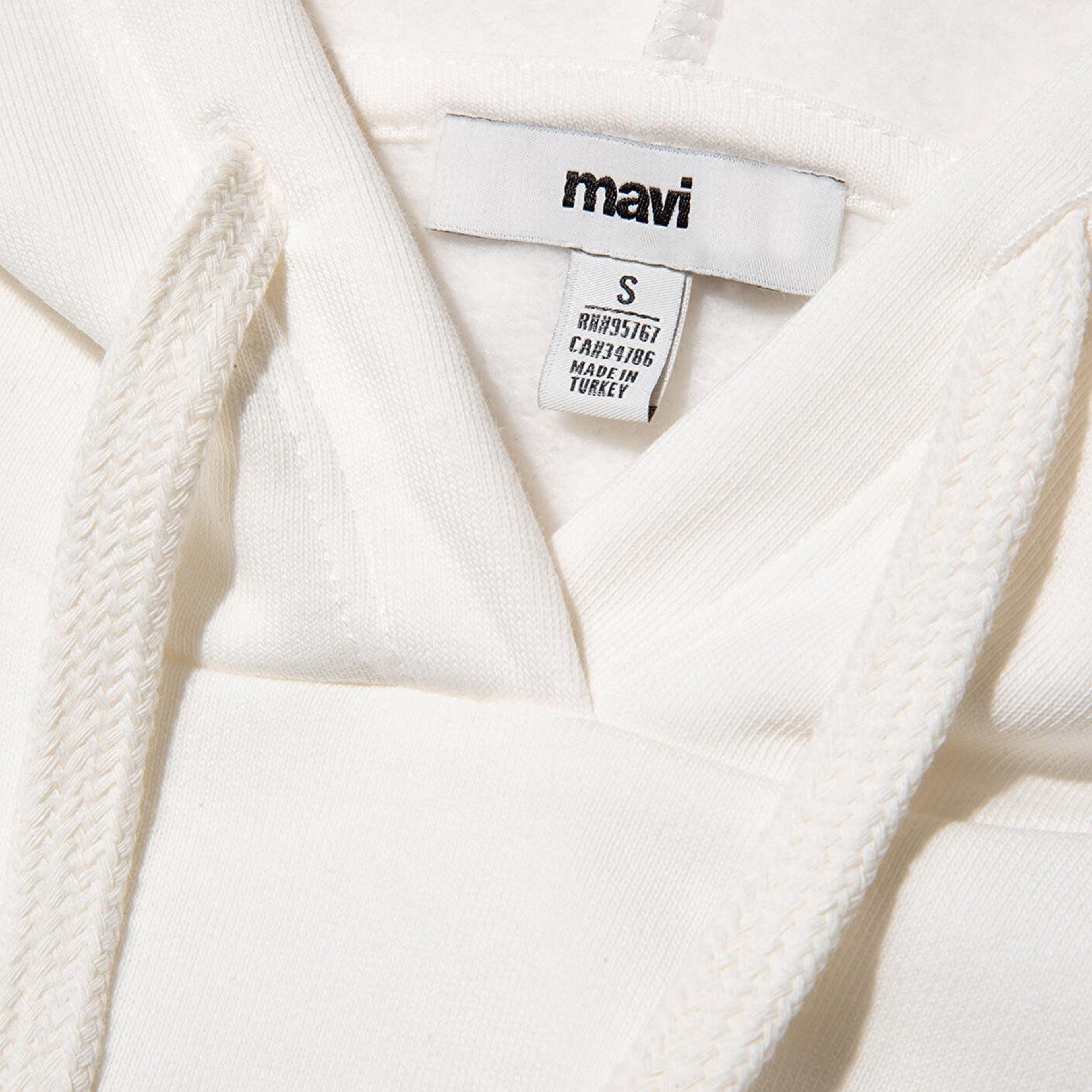 Mavi Mavi Logo Patchli Beyaz Sweatshirt 1S10175-80194