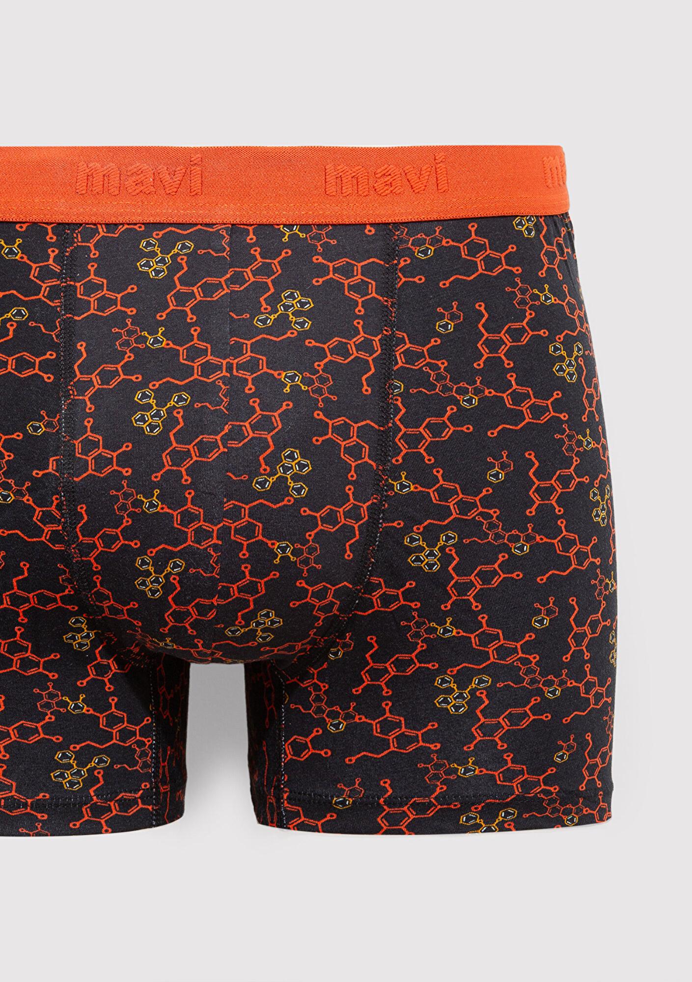 Mavi Baskılı Siyah Boxer 0911636-900