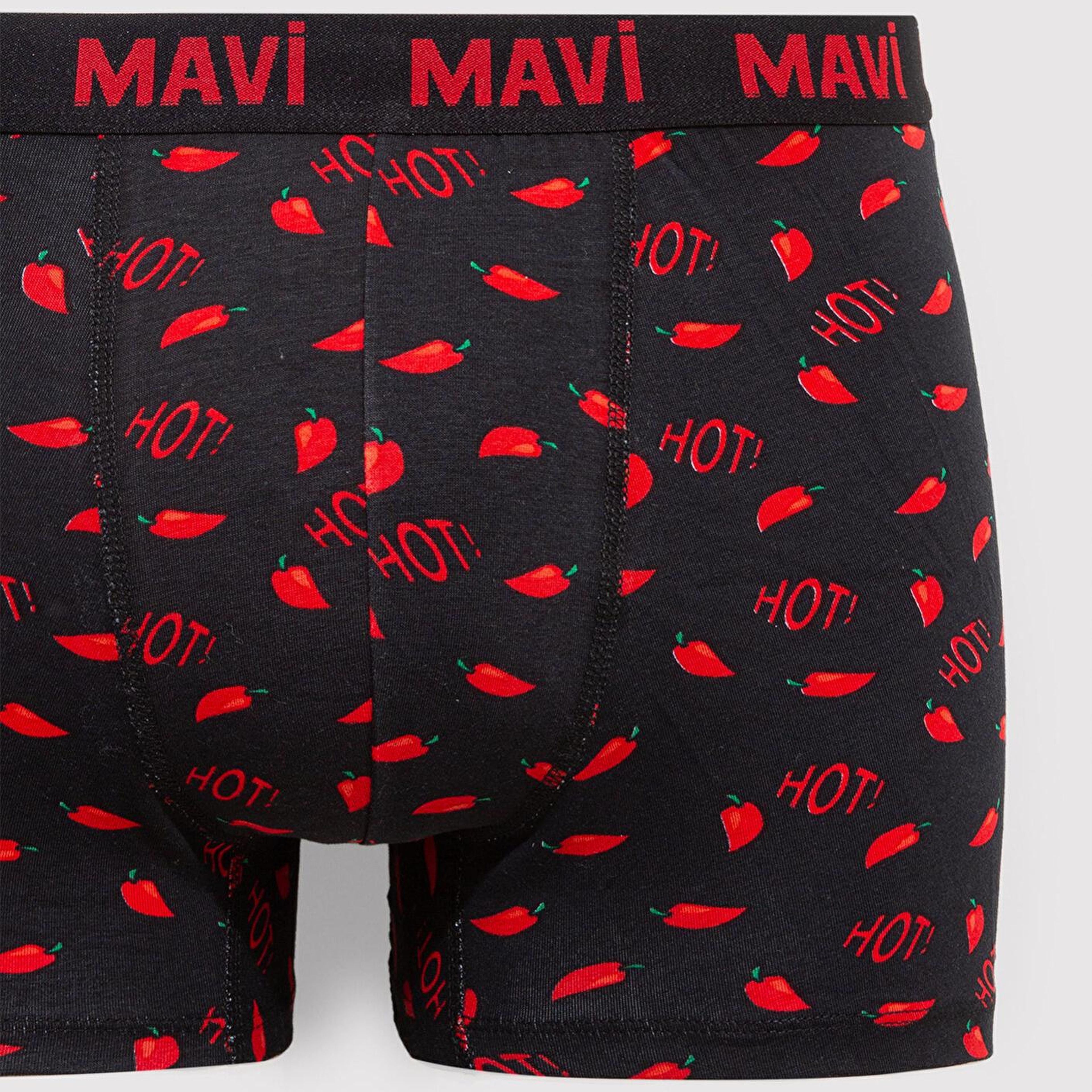 Mavi Biber Detaylı Siyah Boxer 0911631-900