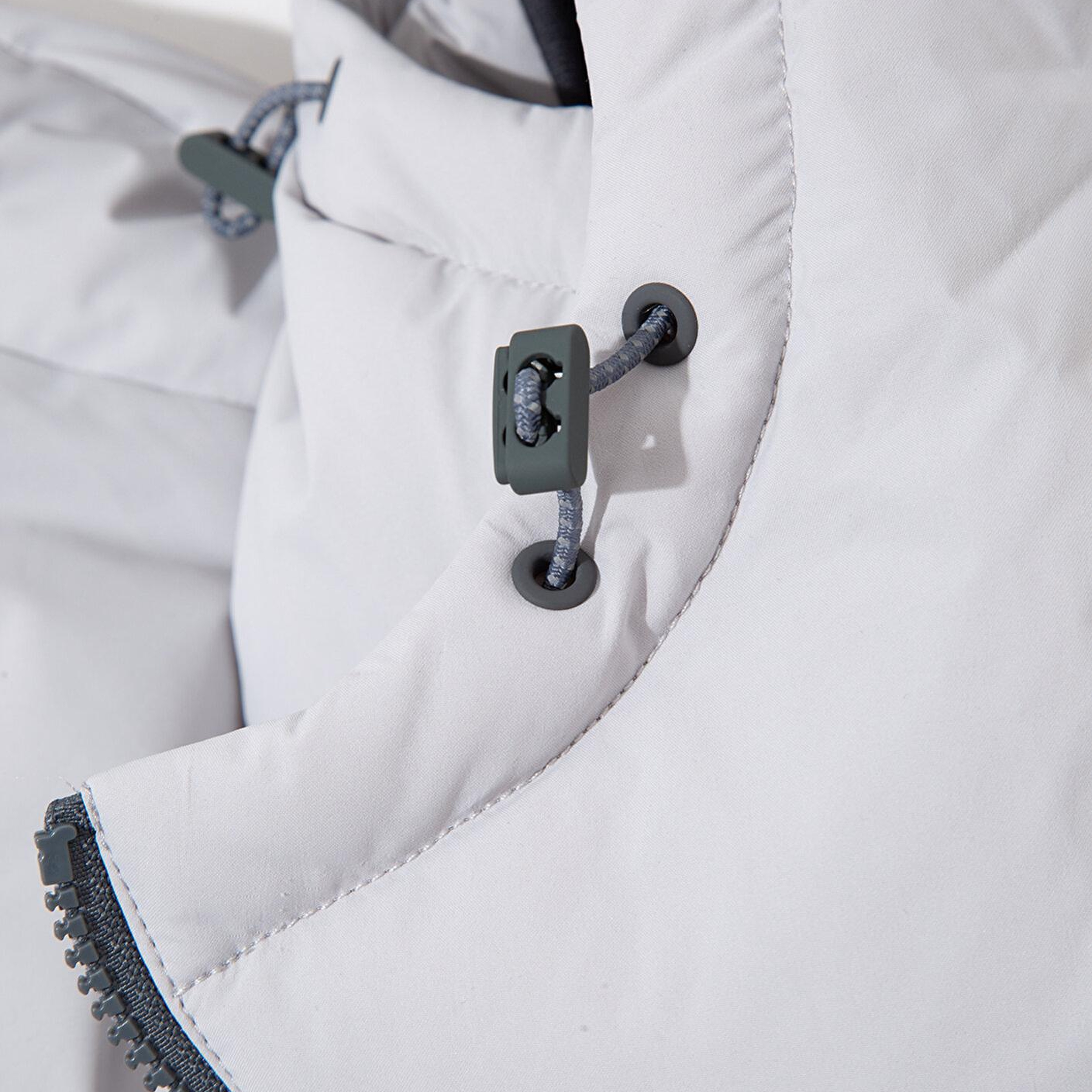 Mavi Su İtici Kapüşonlu Gri Şişme Mont 0110463-70075