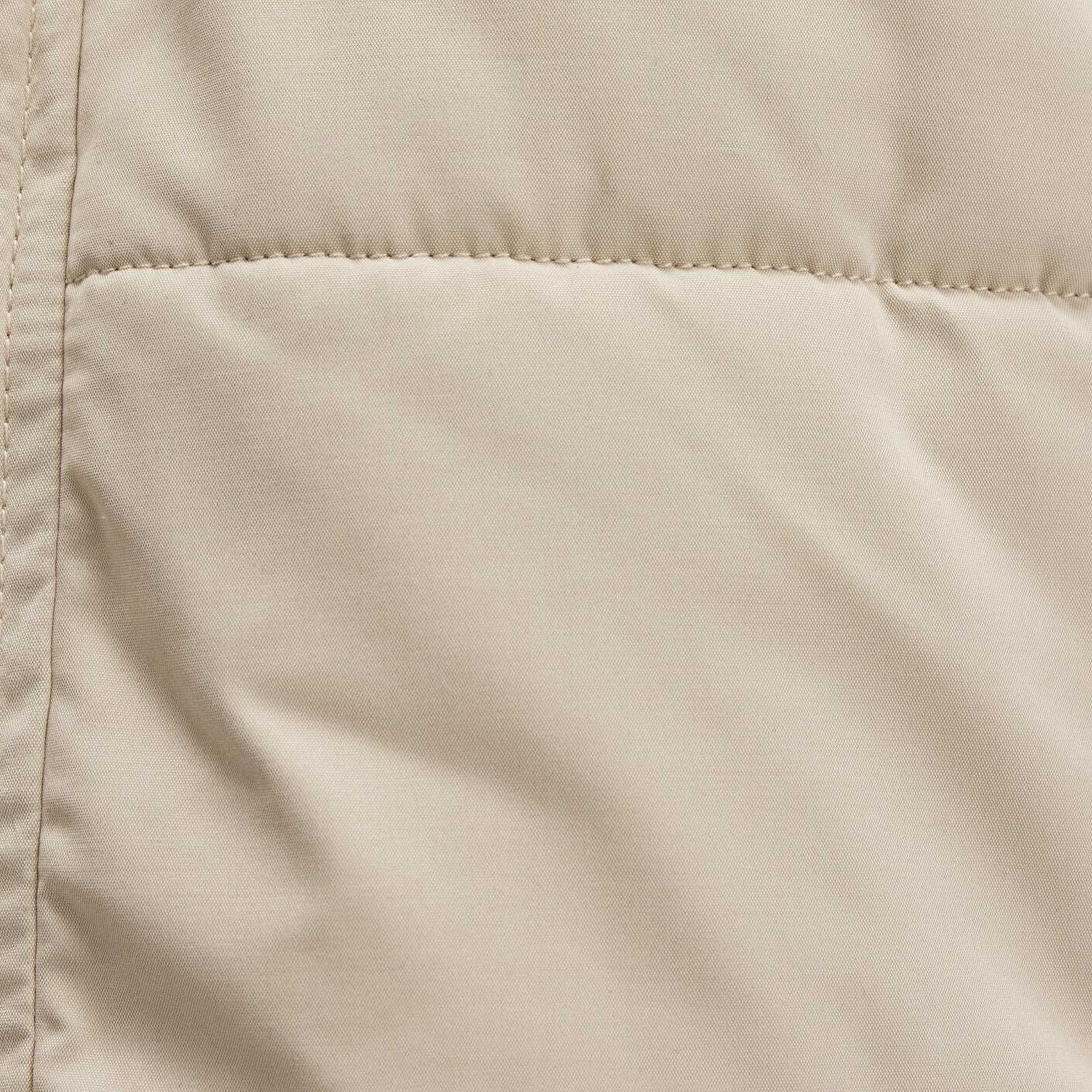 Mavi Dik Yaka Bej Şişme Mont 0110470-86559