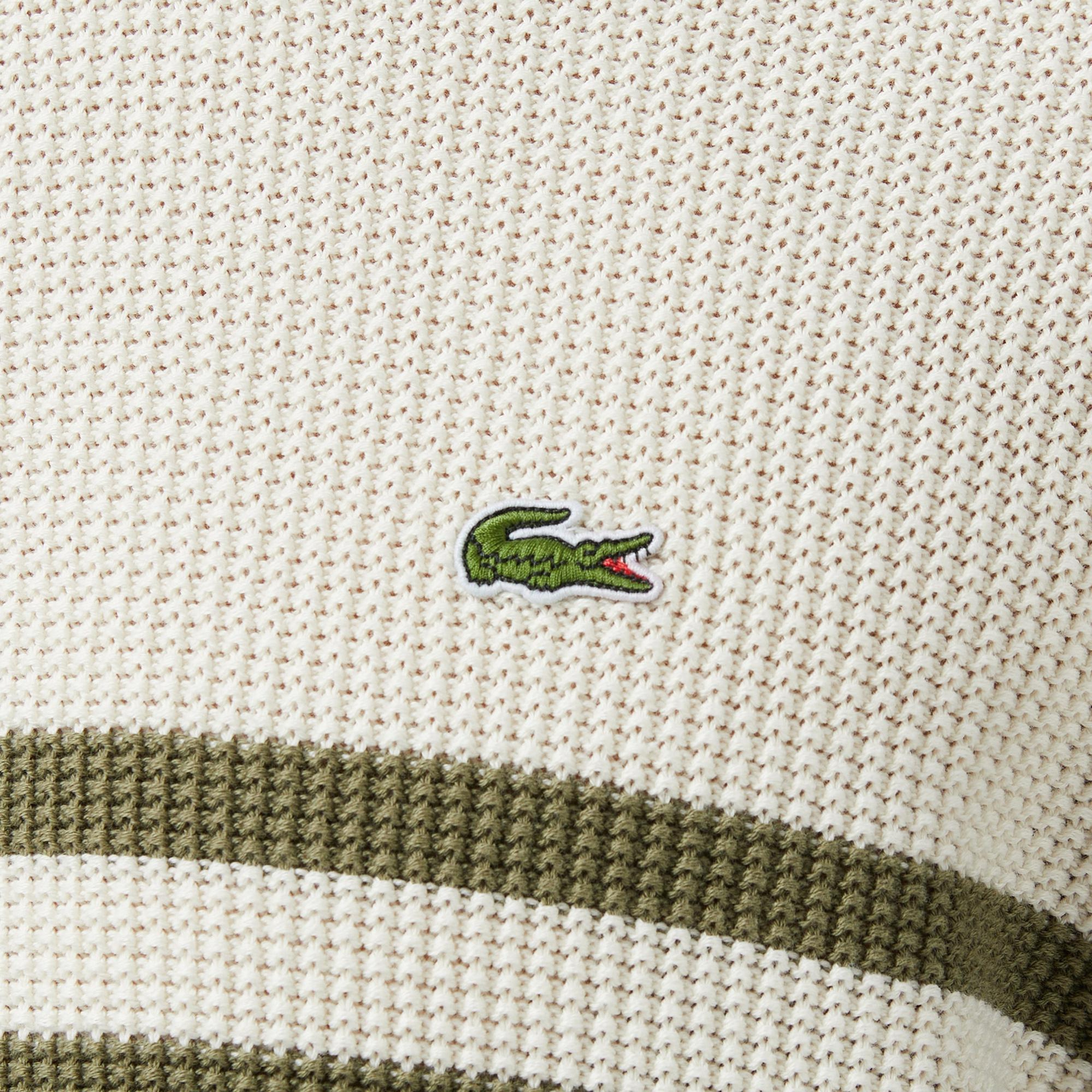 Lacoste Erkek Classic Fit Bisiklet Yaka Renk Bloklu Siyah Kazak