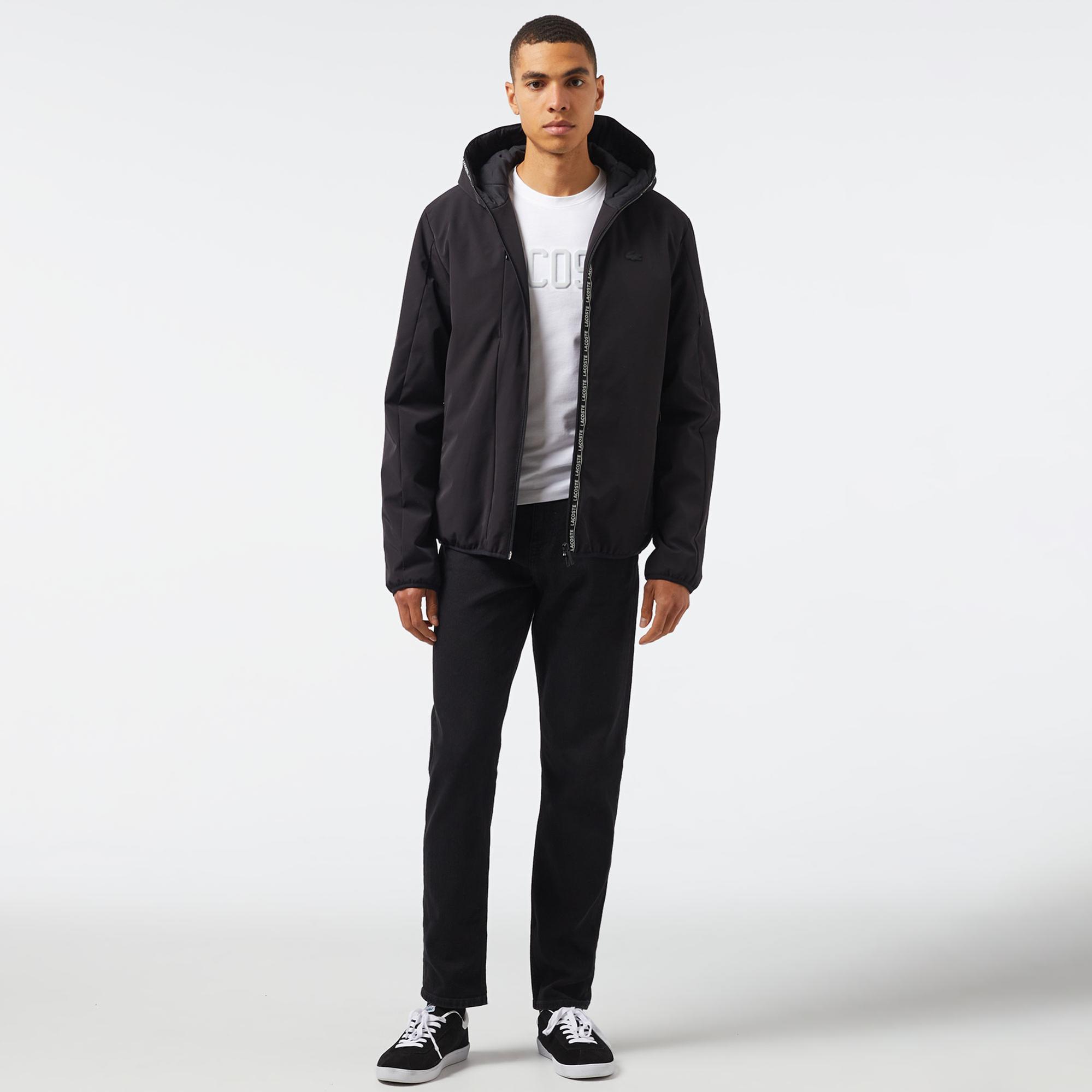 Lacoste Erkek Regular Fit Kapüşonlu Siyah Mont