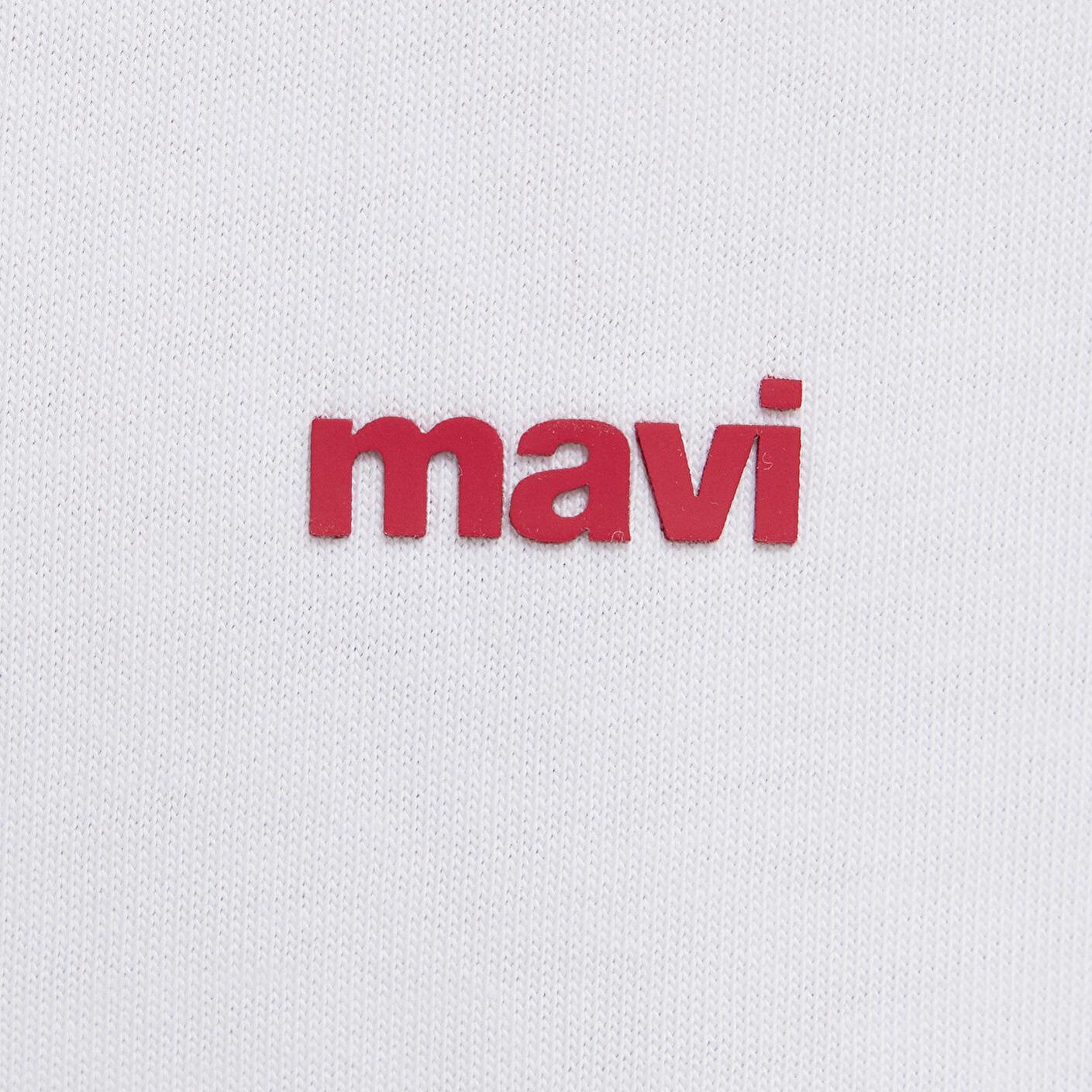 Mavi Mavi Logo Baskılı Beyaz Basic Tişört Loose Fit / Bol Rahat Kesim 0612216-620