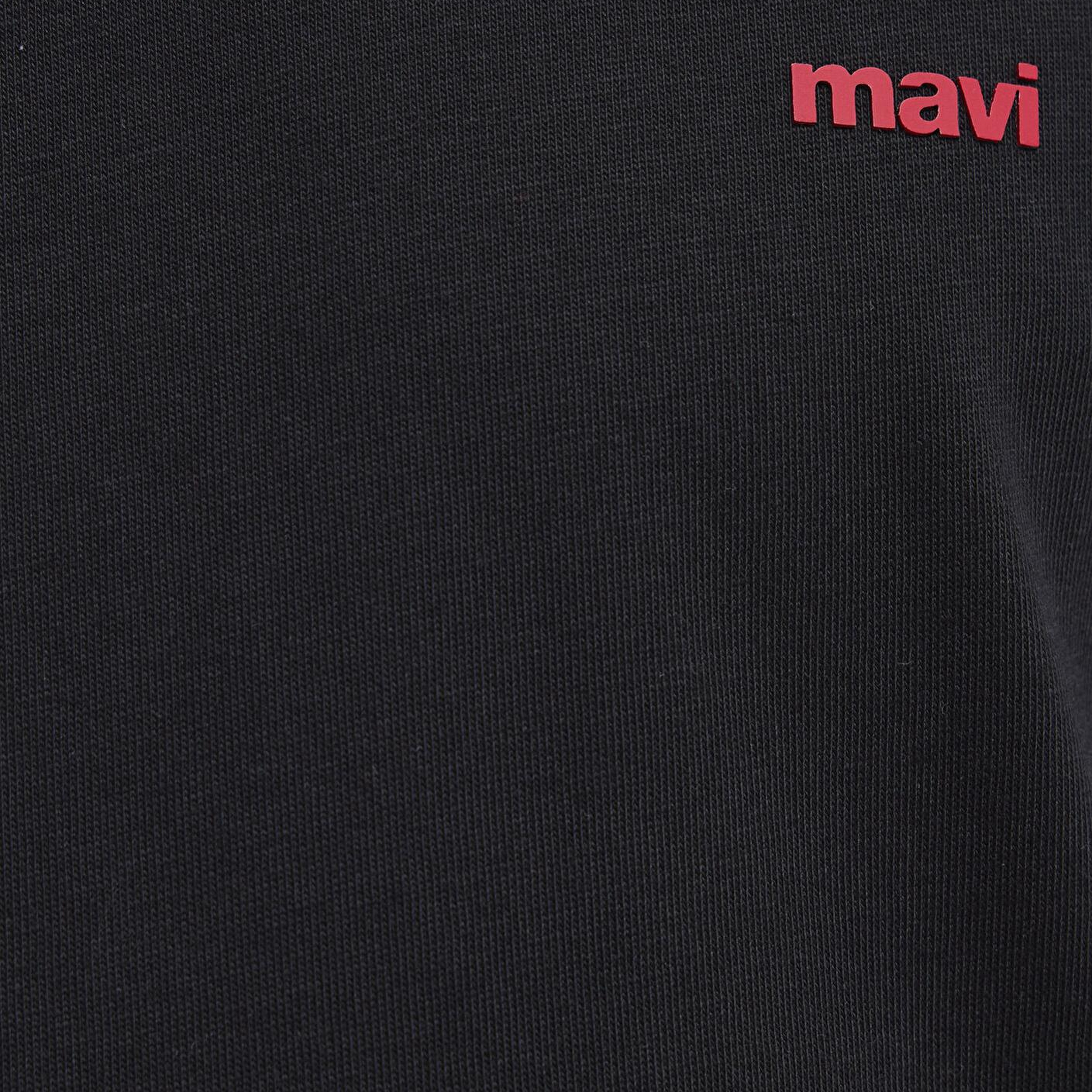 Mavi Mavi Logo Baskılı Siyah Basic Tişört Loose Fit / Bol Rahat Kesim 0612216-900