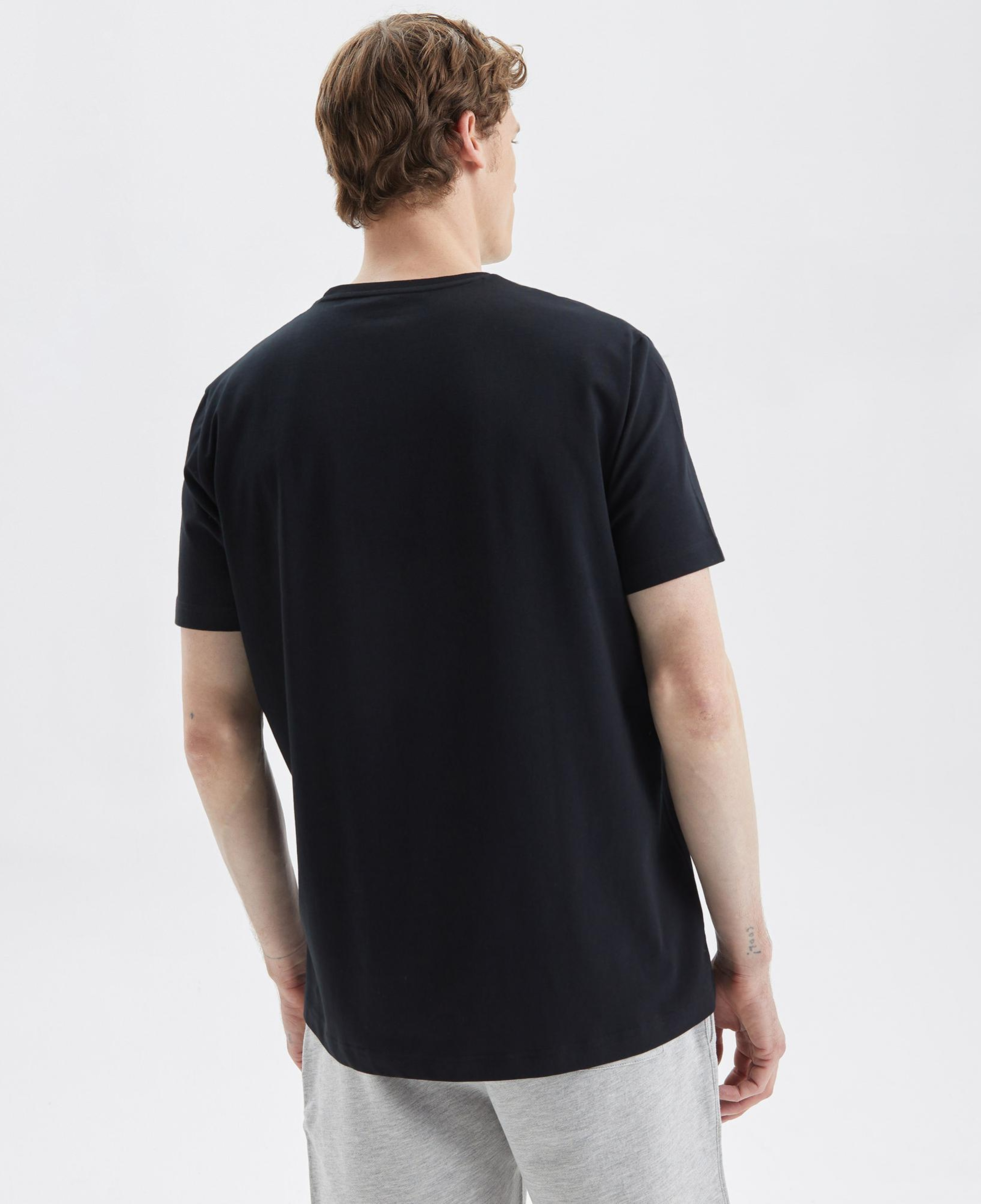 Nautica Erkek Siyah Standart Fit Çizgili T-Shirt