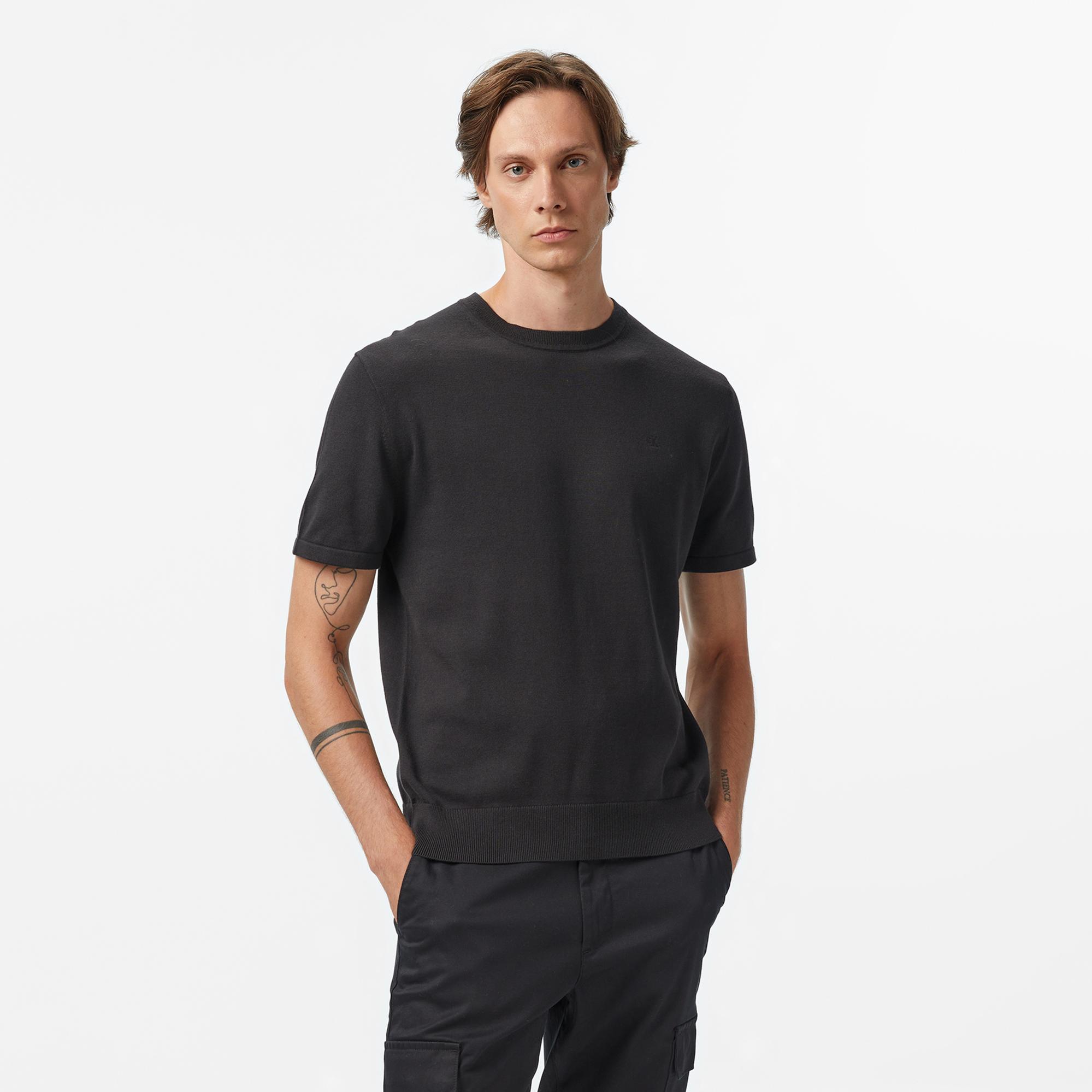 Calvin Klein Supima Erkek Siyah Triko