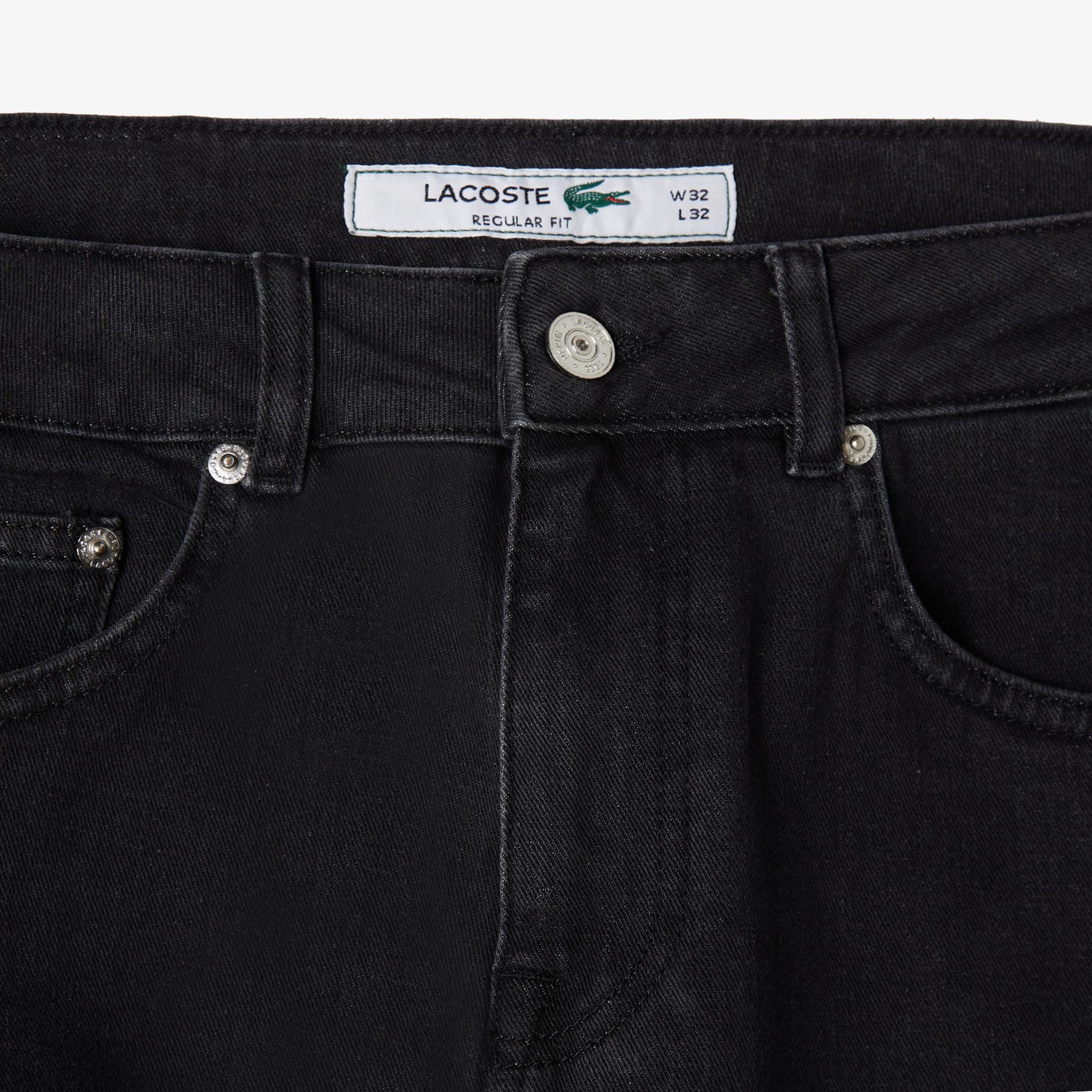 Lacoste Erkek Regular Fit Siyah Jean Pantolon