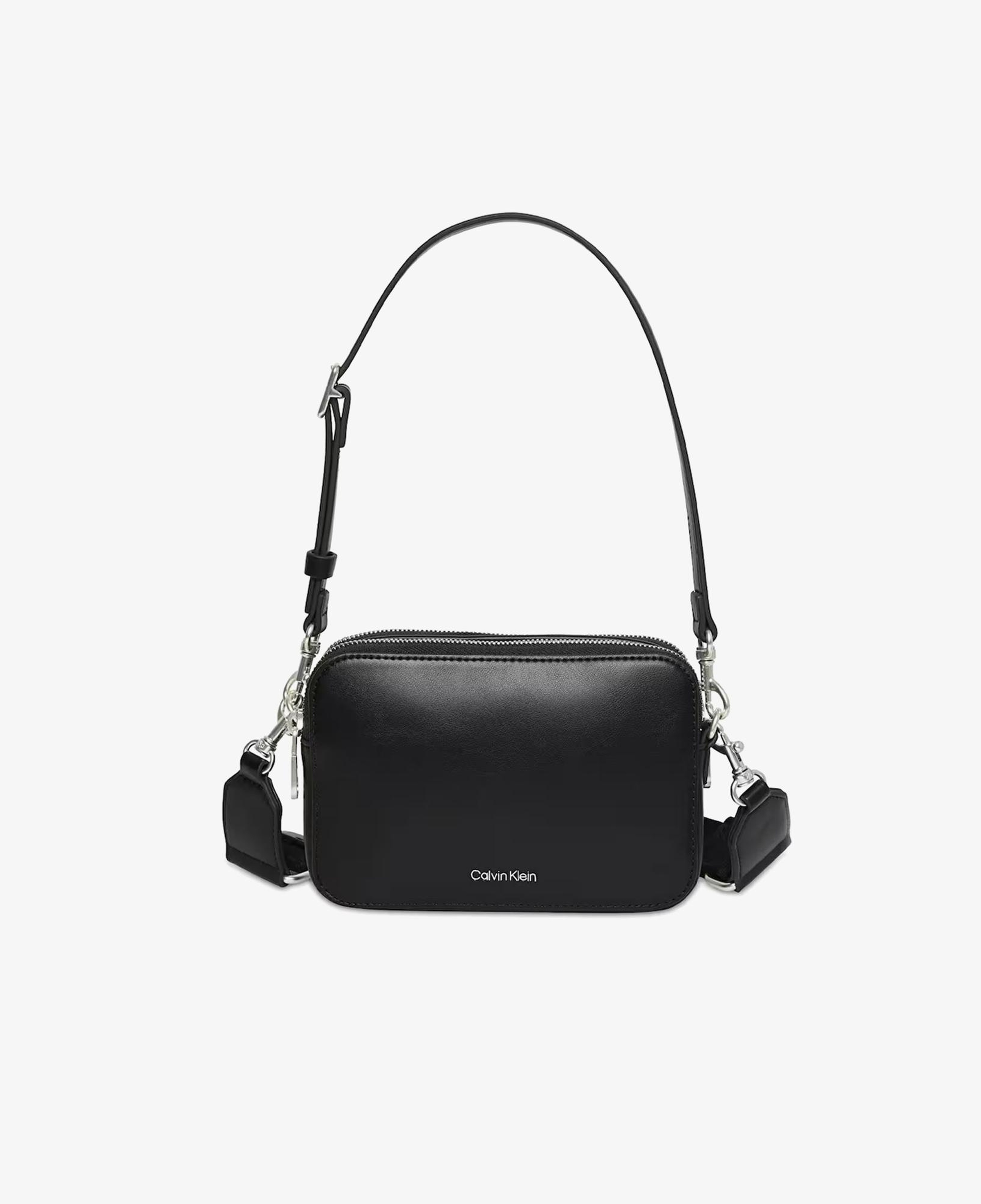 Calvin Klein Webbing Double Strap Camera Kadın Siyah Çapraz Çanta