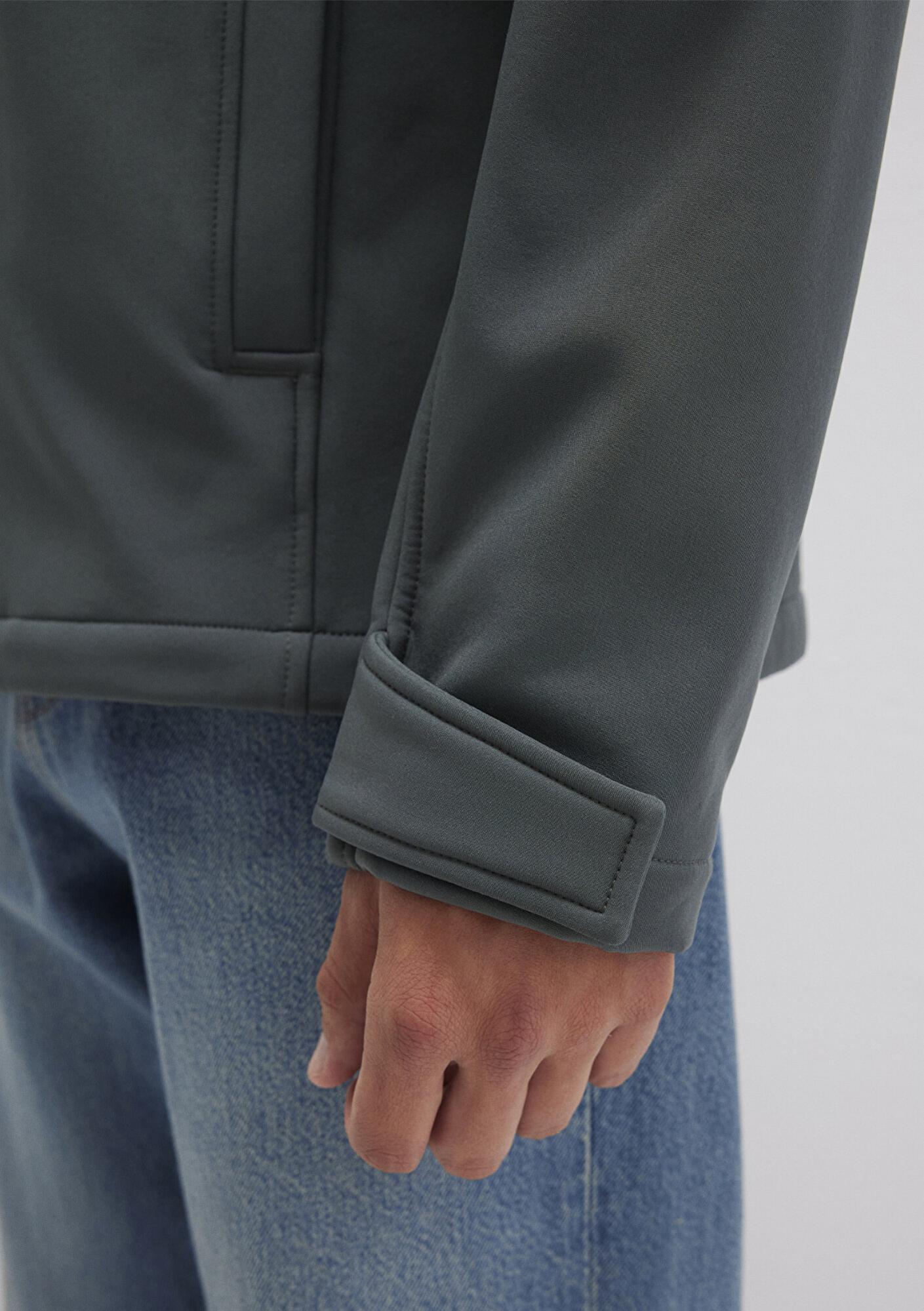 Mavi Su İtici Kapüşonlu Yeşil Scuba Ceket Slim Fit / Dar Kesim 0110264-71598