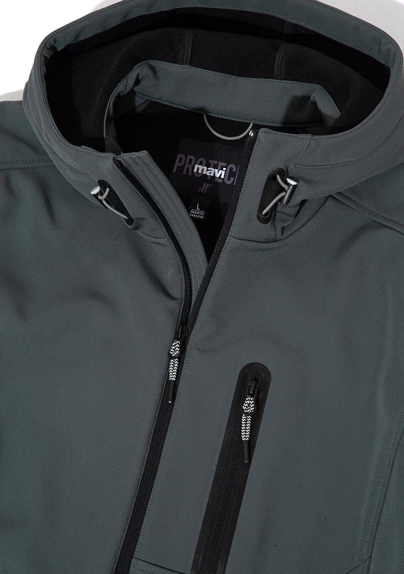 Mavi Su İtici Kapüşonlu Yeşil Scuba Ceket Slim Fit / Dar Kesim 0110264-71598