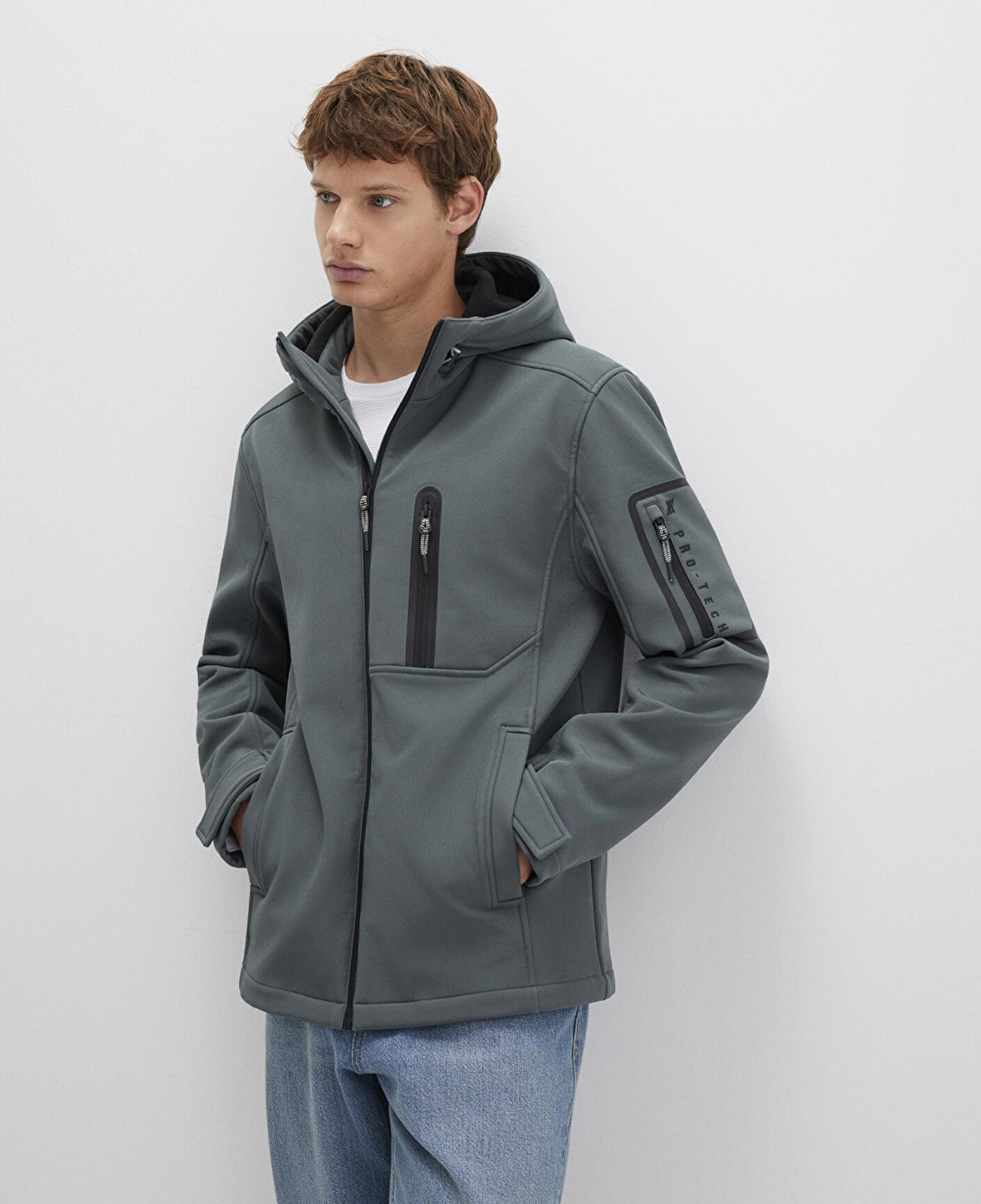 Mavi Su İtici Kapüşonlu Yeşil Scuba Ceket Slim Fit / Dar Kesim 0110264-71598