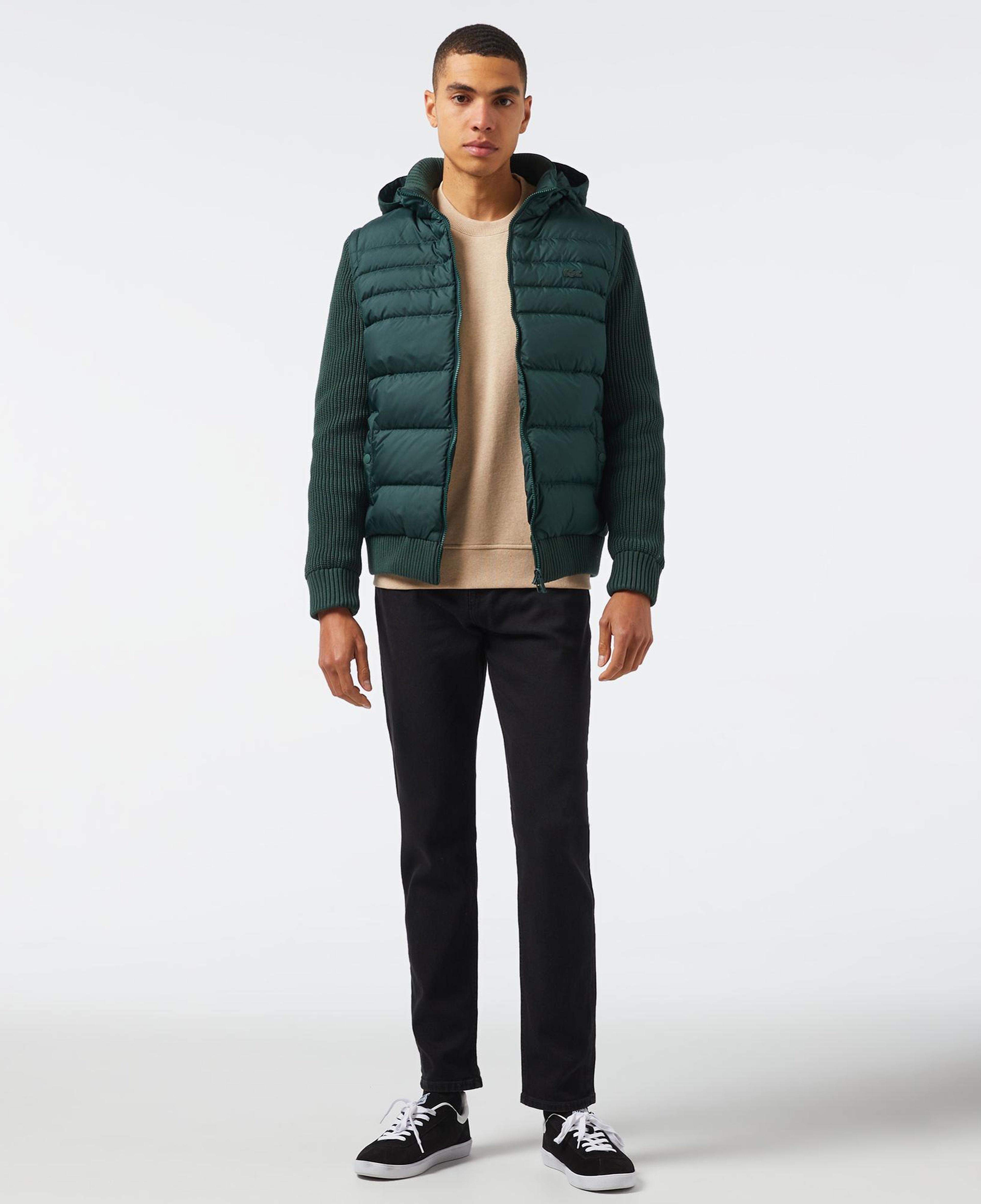 Lacoste Erkek Kapüşonlu Yeşil Mont