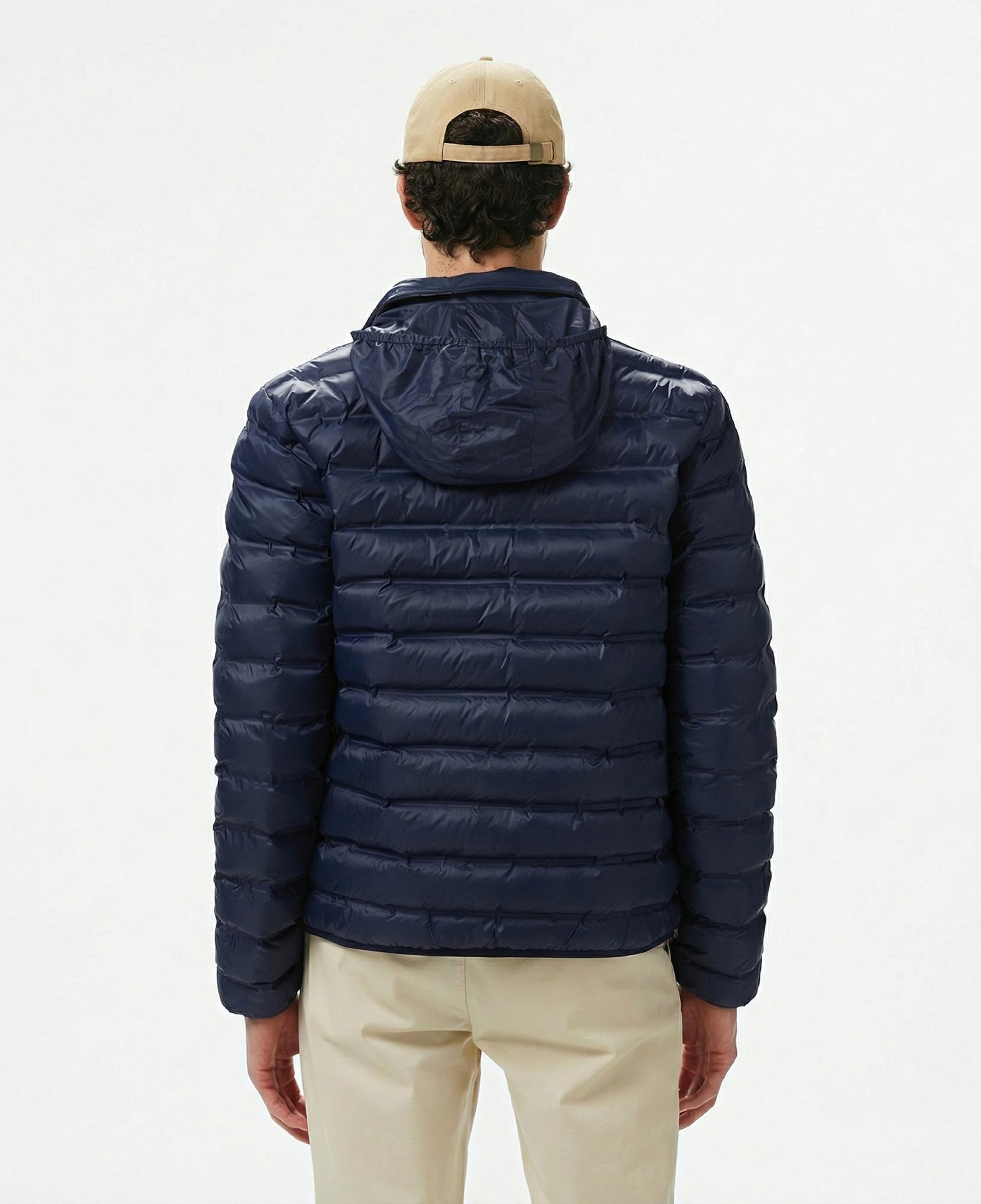 Lacoste Erkek Kapüşonlu Lacivert Mont